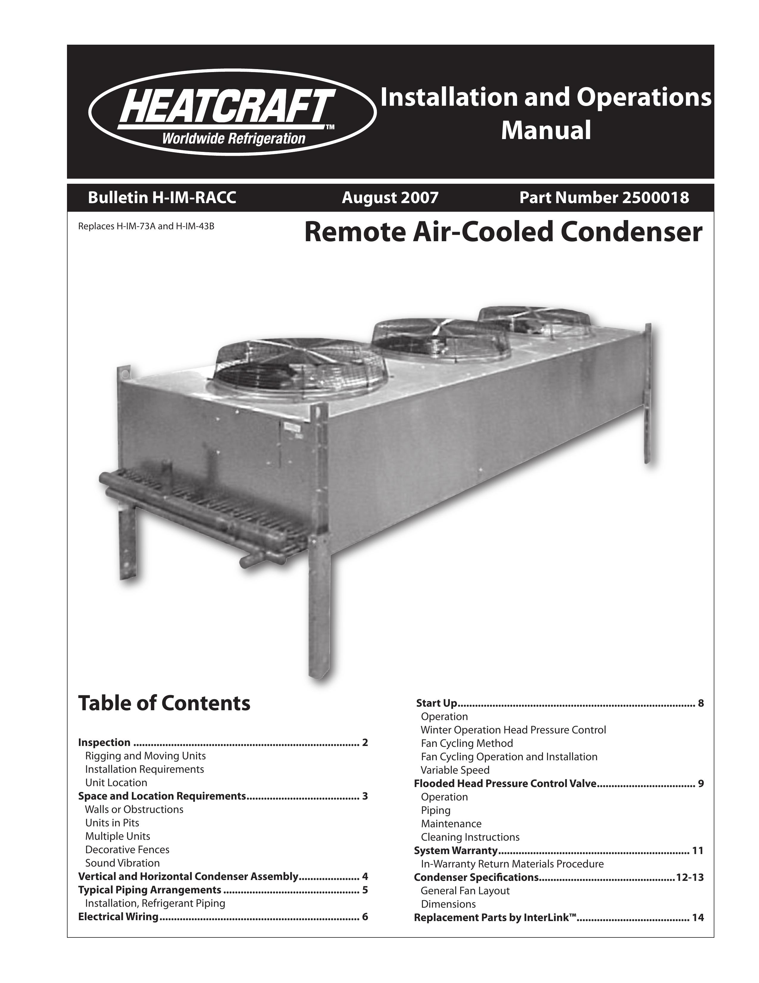Heatcraft Refrigeration Products 2500018 Clothes Dryer User Manual