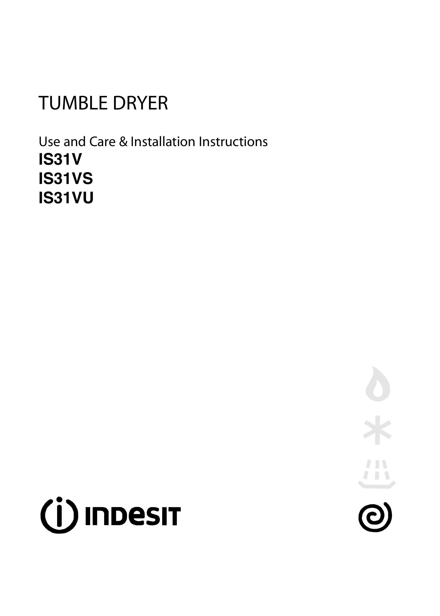 Indesit IS31VU Clothes Dryer User Manual