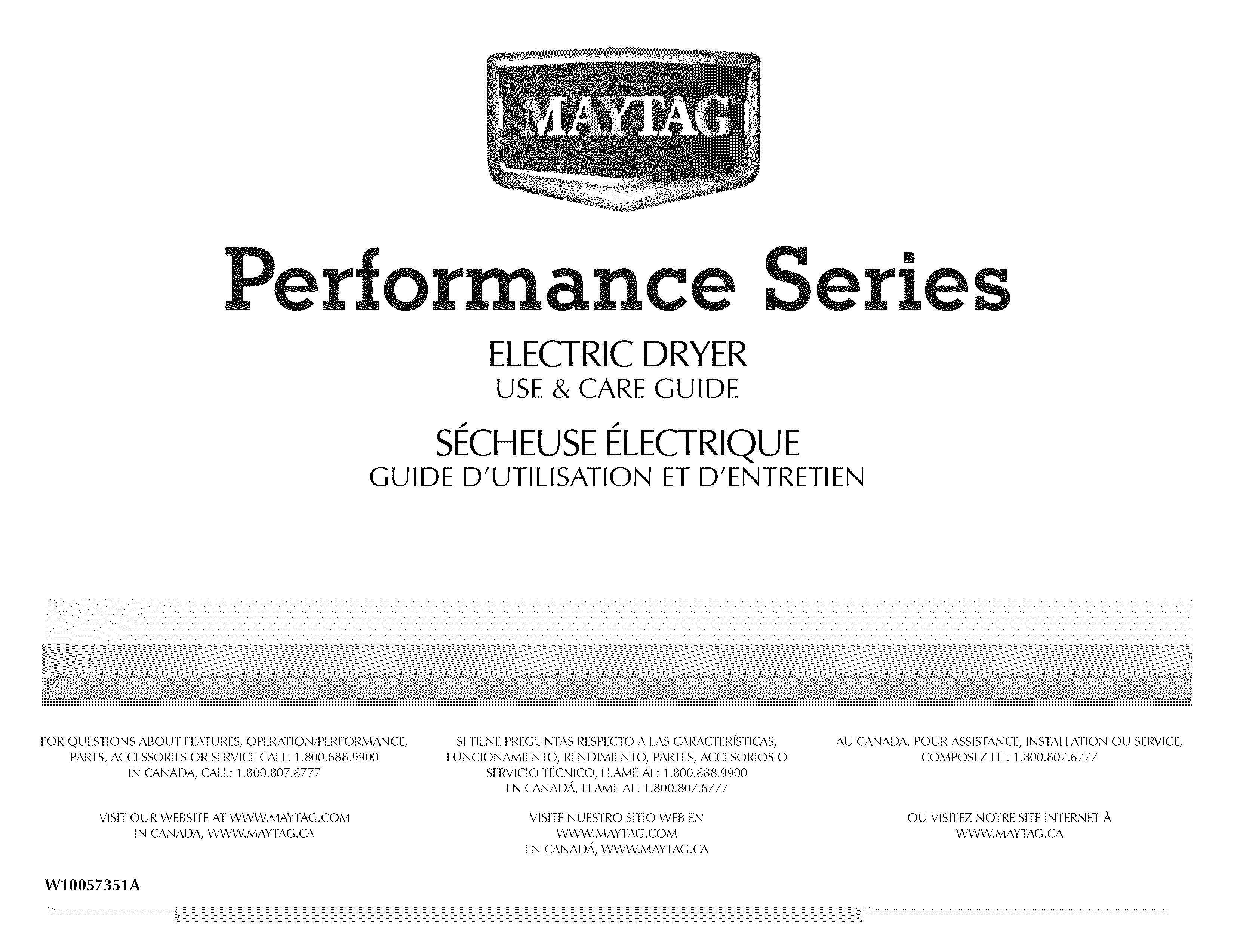 Maytag Clothes Dryer Clothes Dryer User Manual