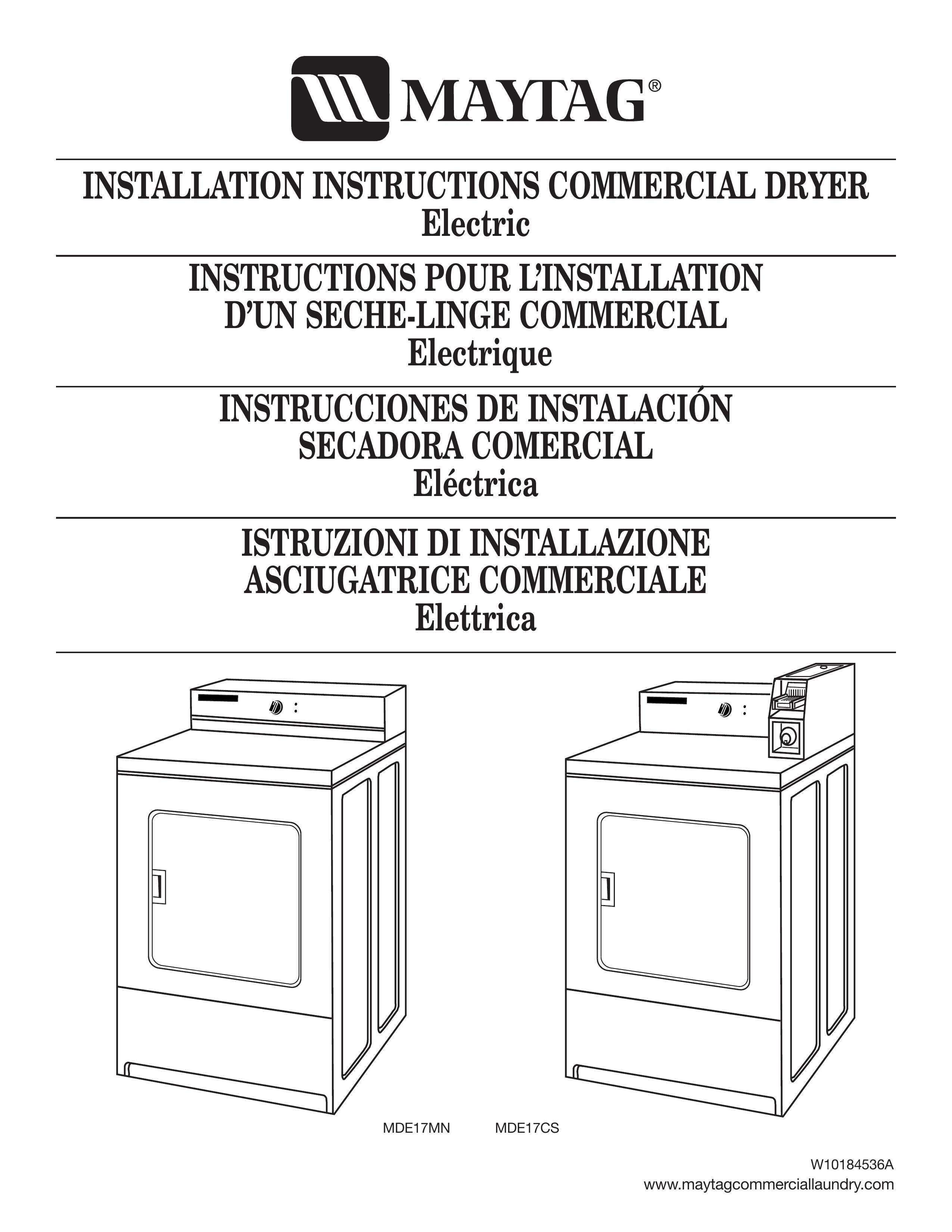 Maytag MDE17MN Clothes Dryer User Manual
