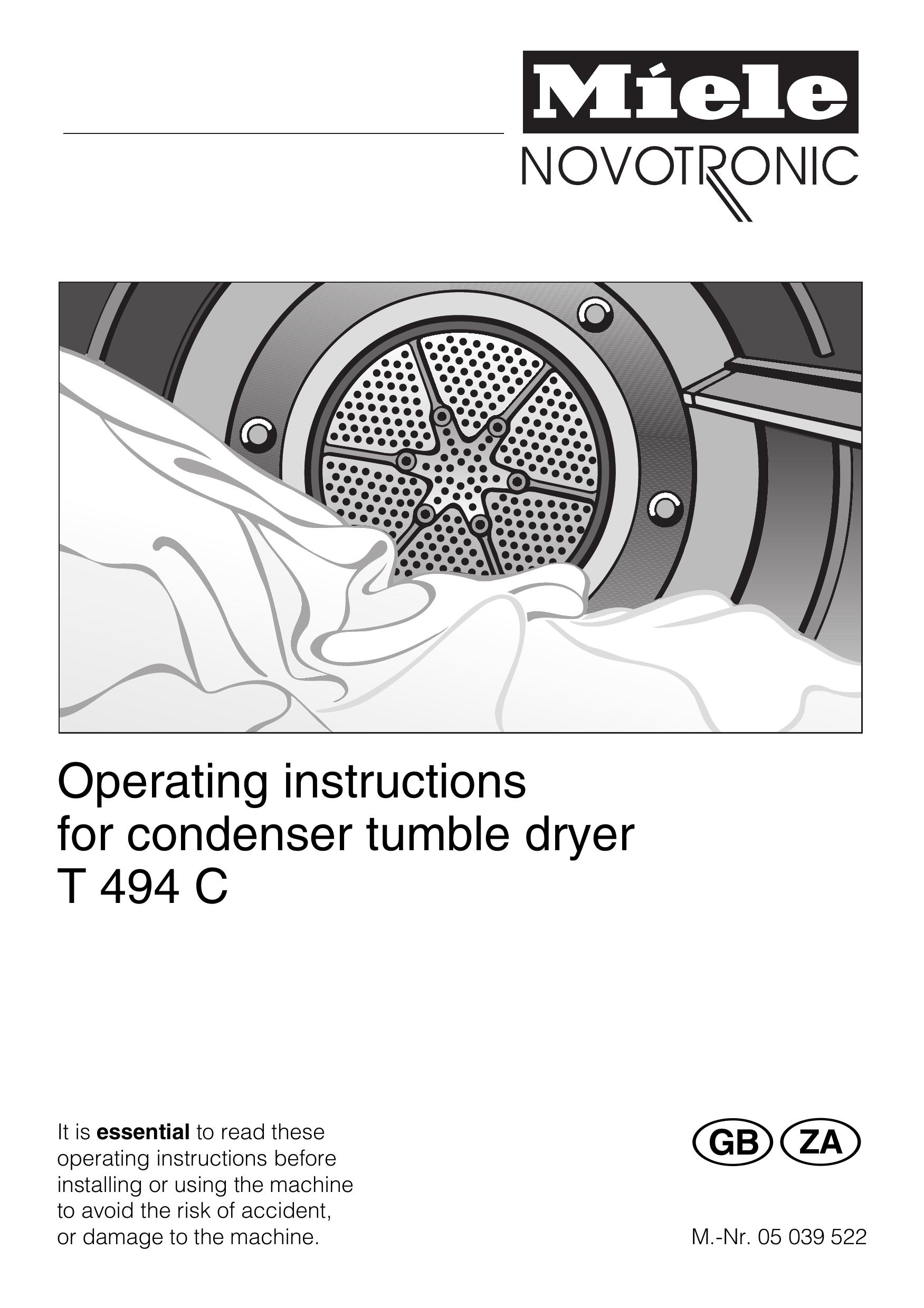 Miele 05 039 522 Clothes Dryer User Manual