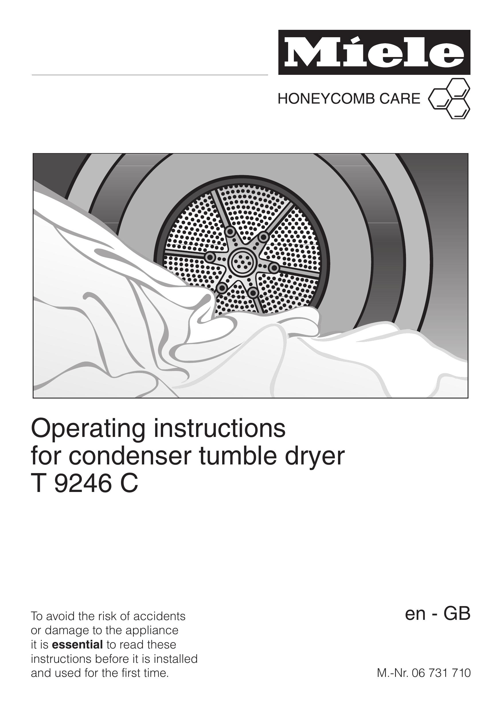 Miele 06 731 710 Clothes Dryer User Manual