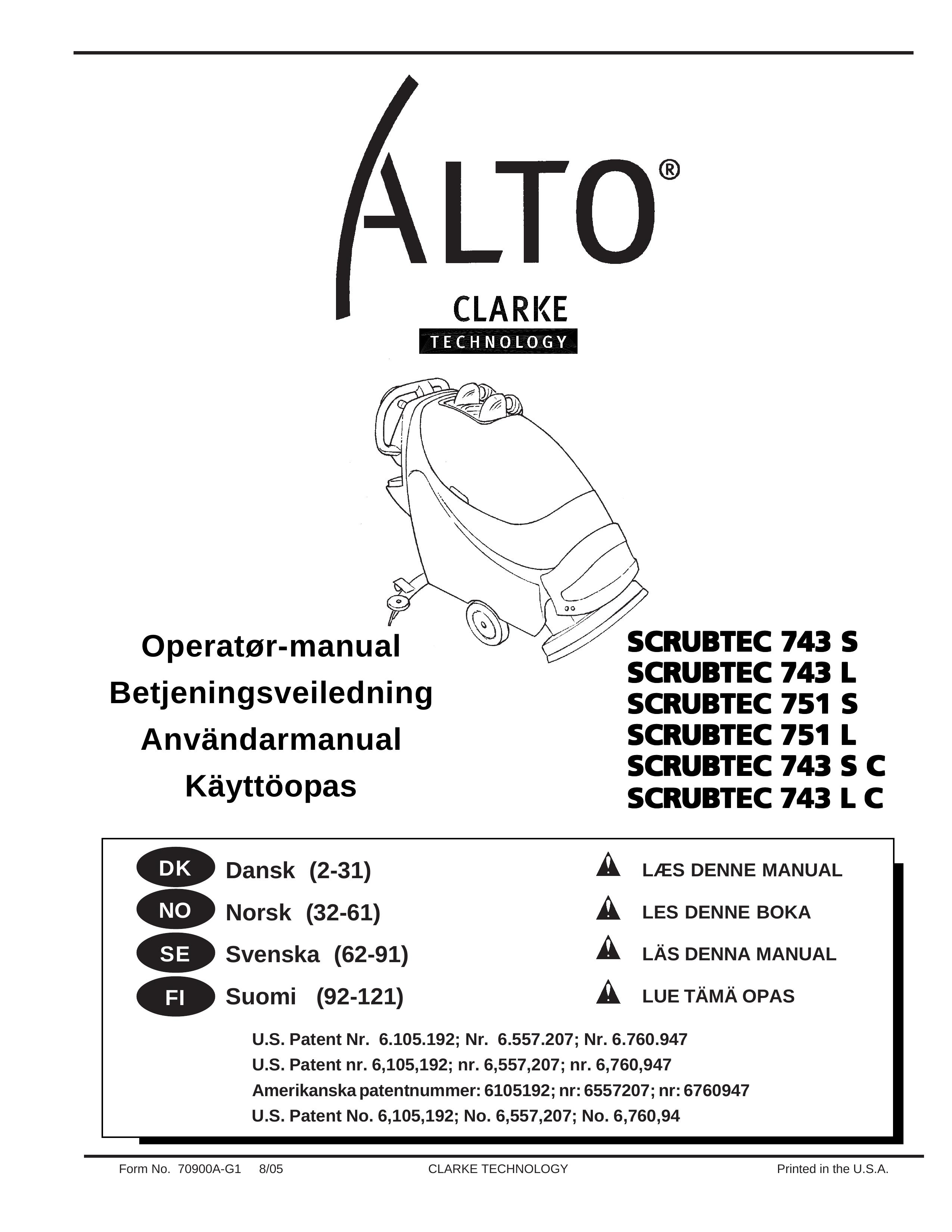 Nilfisk-ALTO 751 L Clothes Dryer User Manual