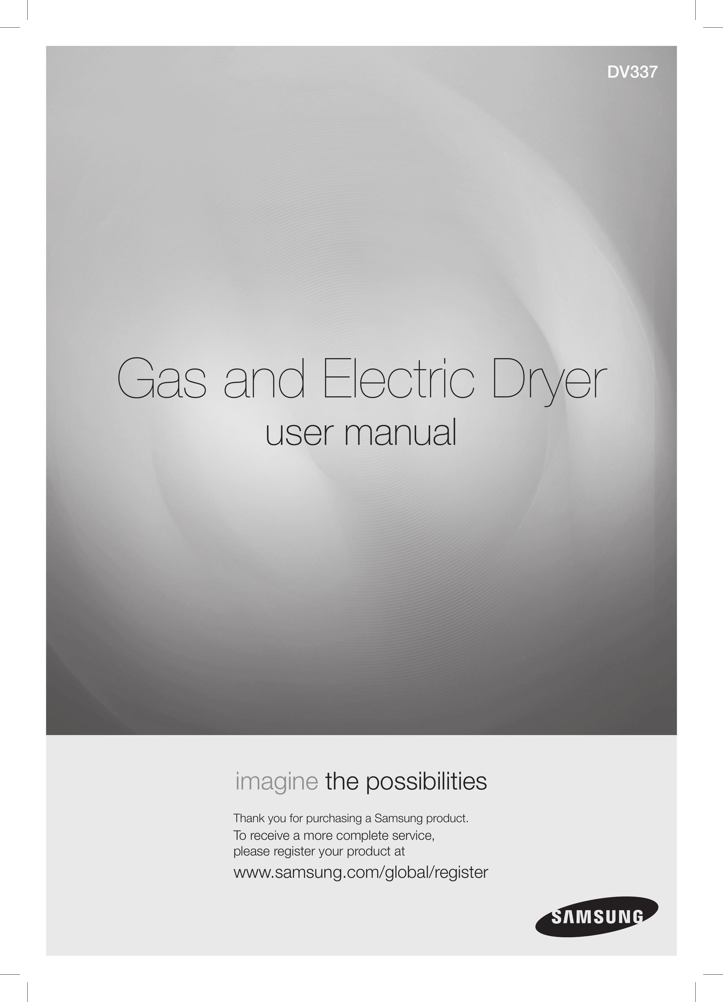 Samsung DV337AGG Clothes Dryer User Manual