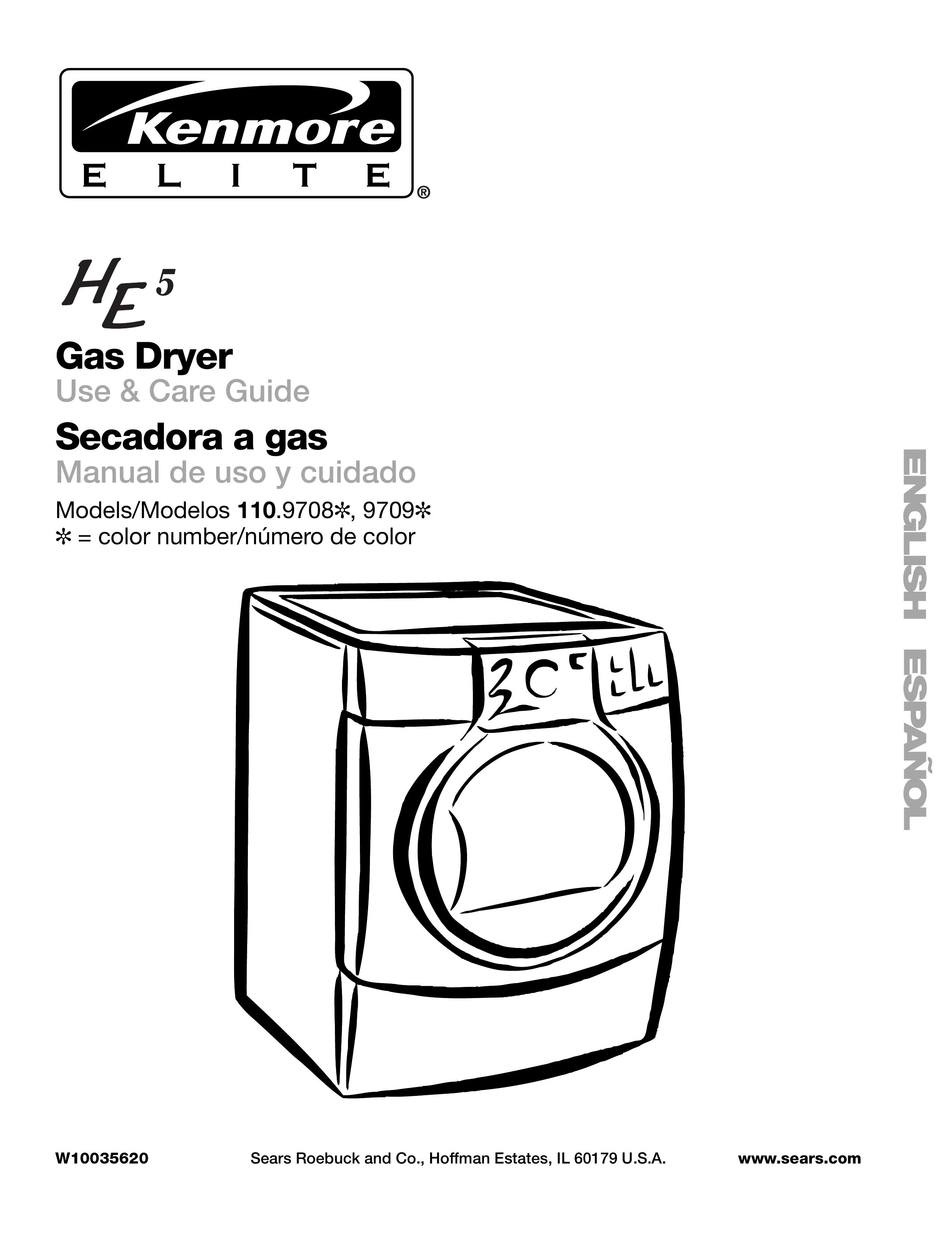 Sears 9709 Clothes Dryer User Manual