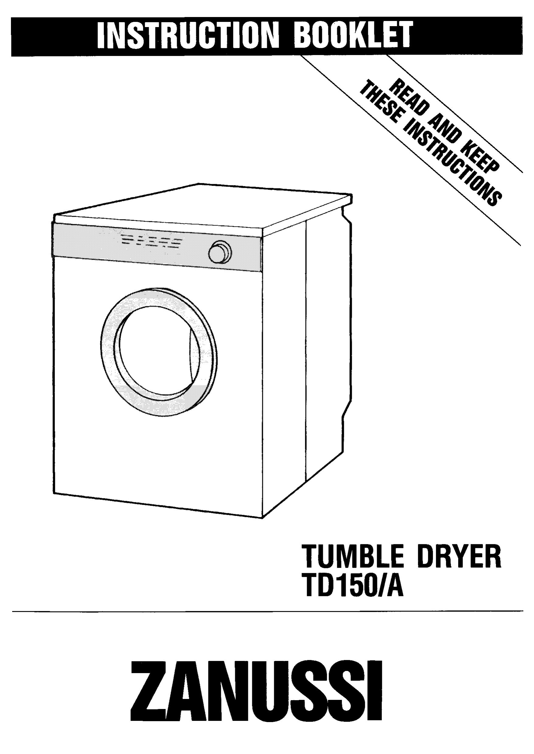 Zanussi TD150/A Clothes Dryer User Manual