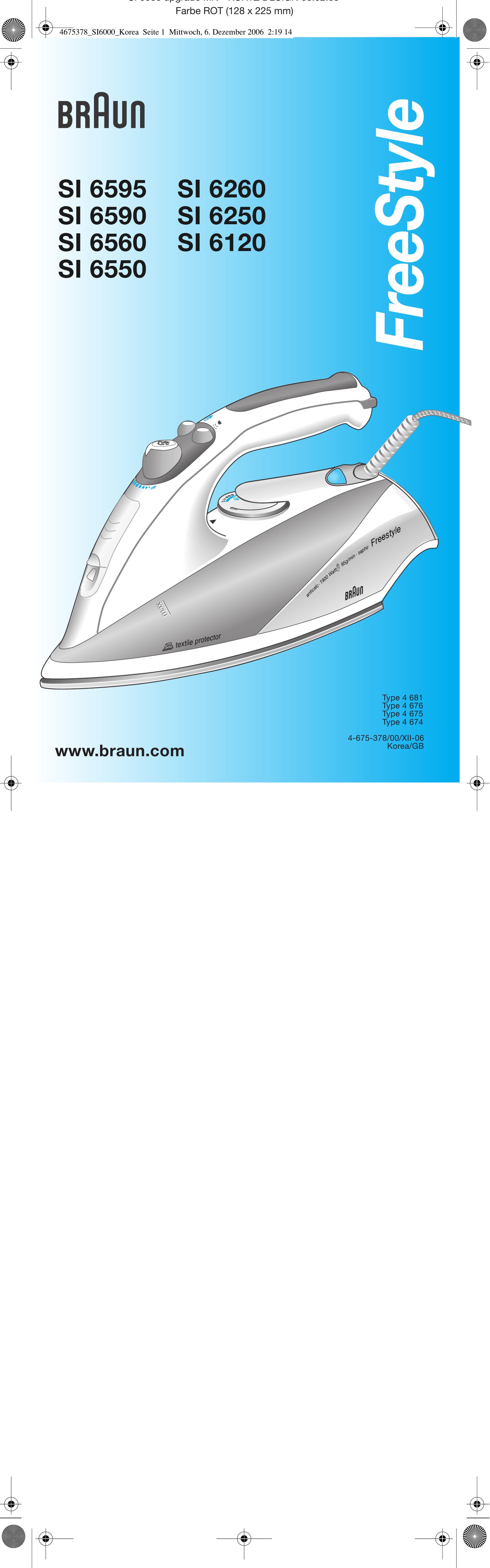 Braun SI 6250 Iron User Manual
