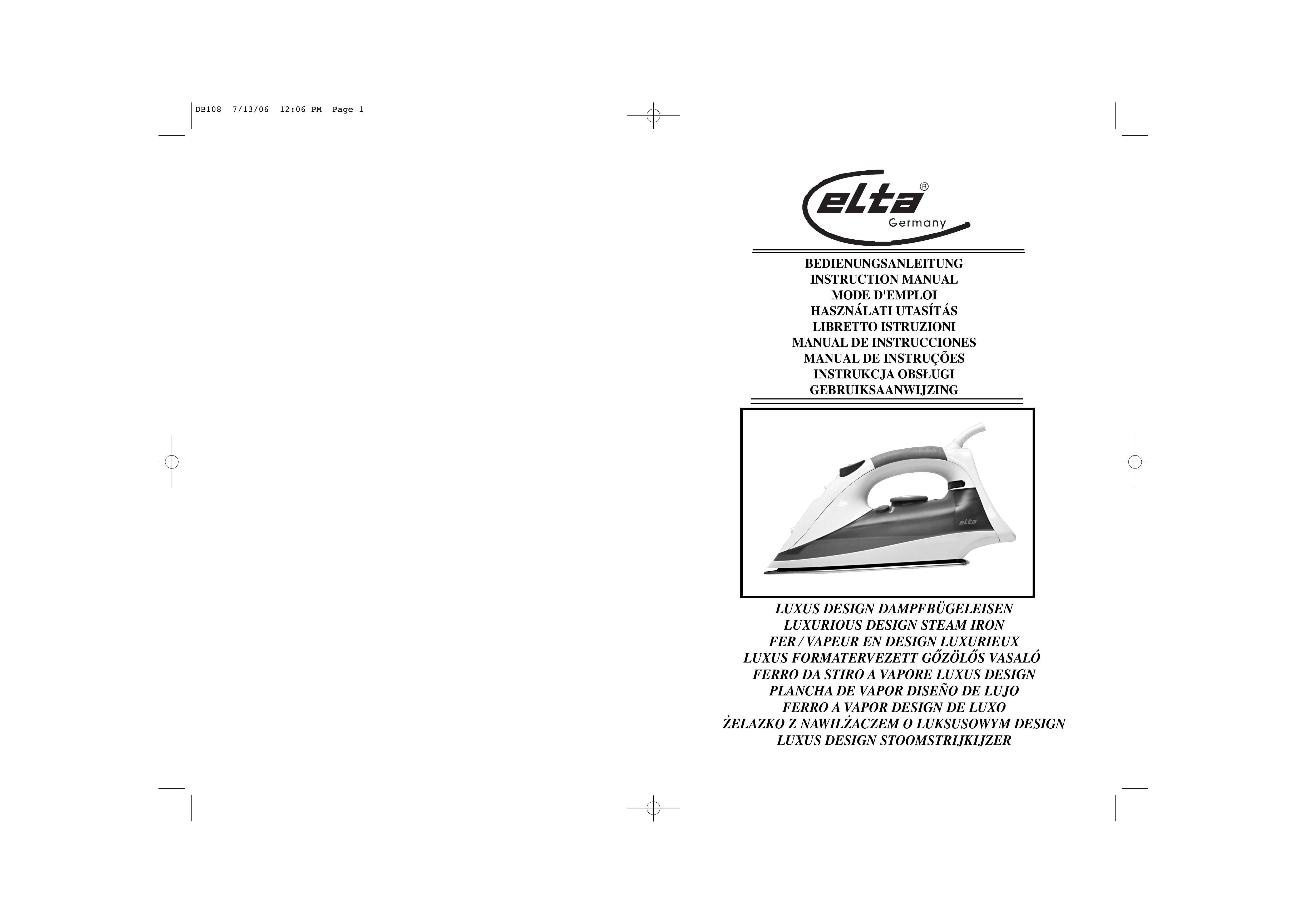 Elta DB108 Iron User Manual