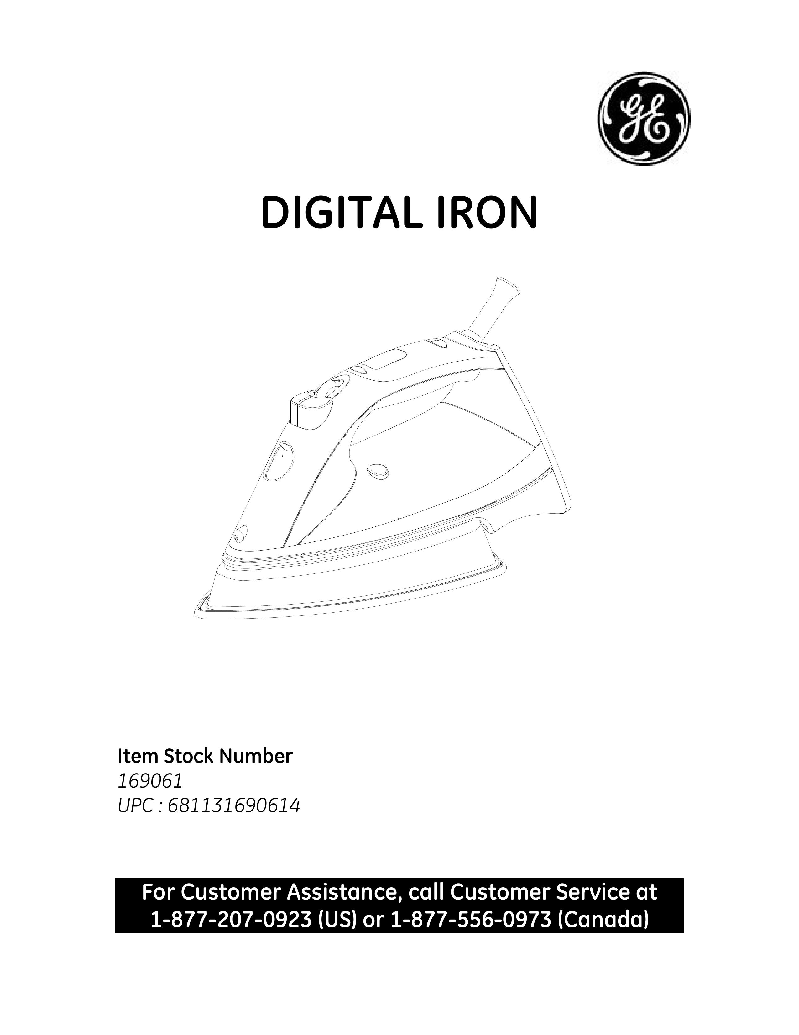 GE 169061 Iron User Manual