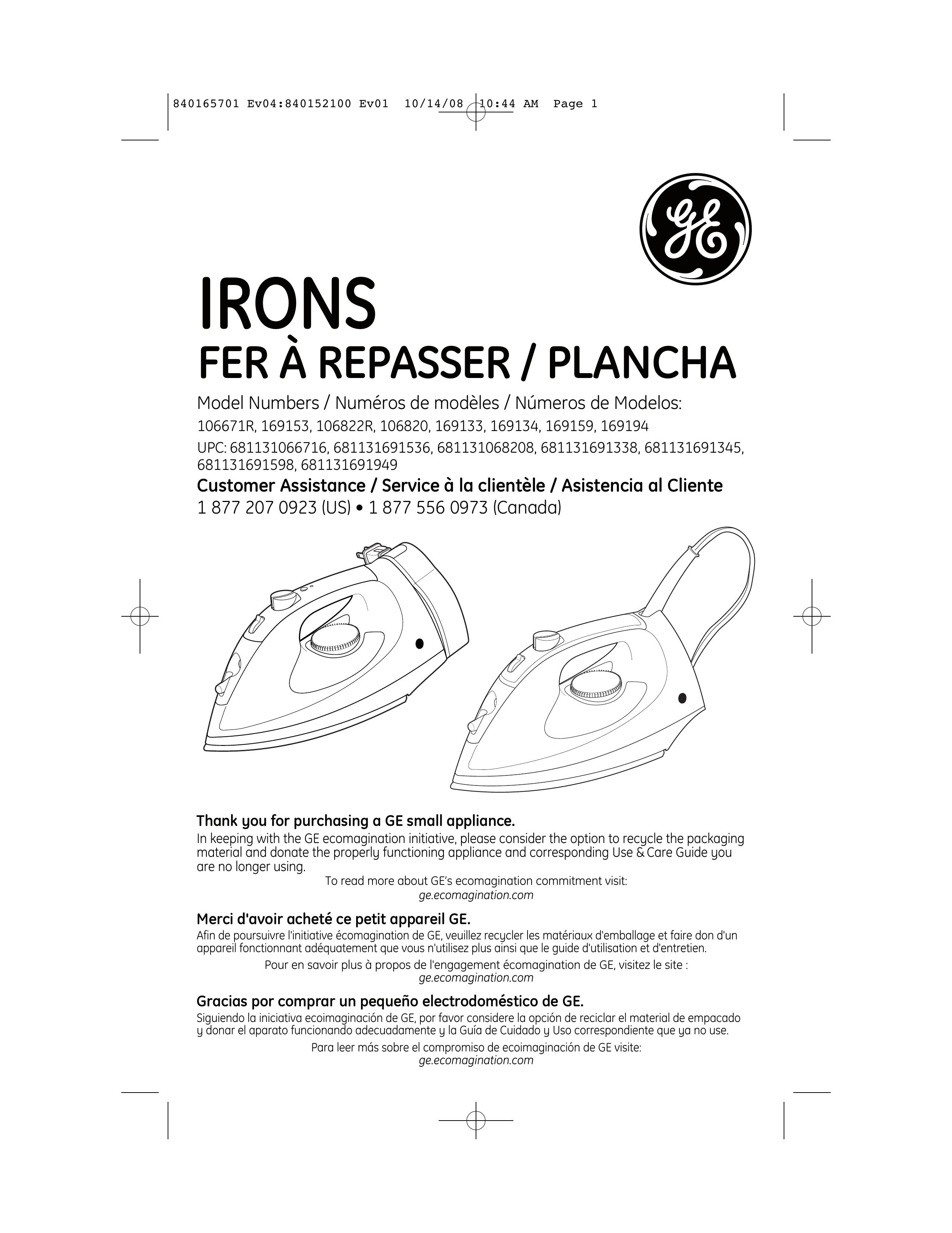 GE 681131066716 Iron User Manual
