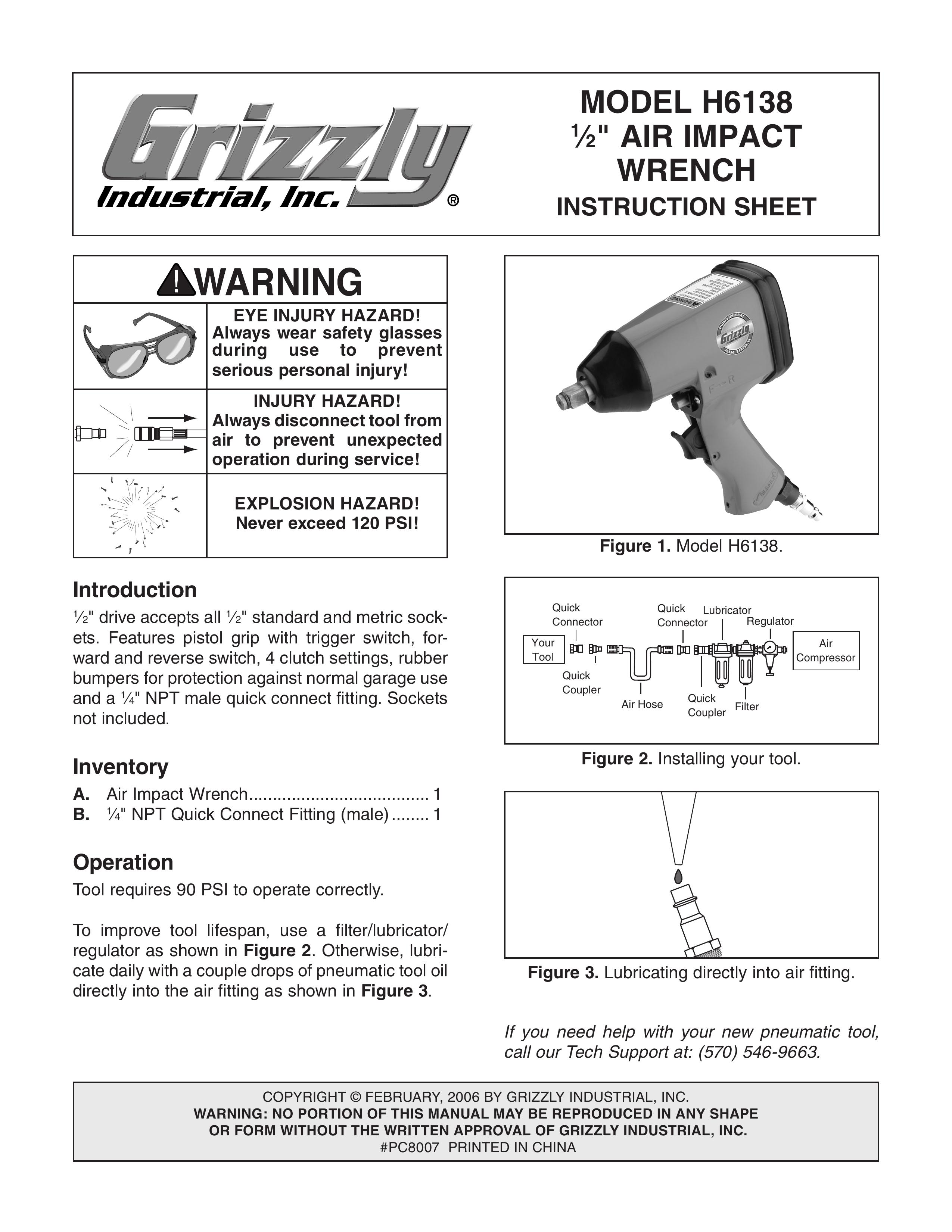 Grizzly H6138 Iron User Manual
