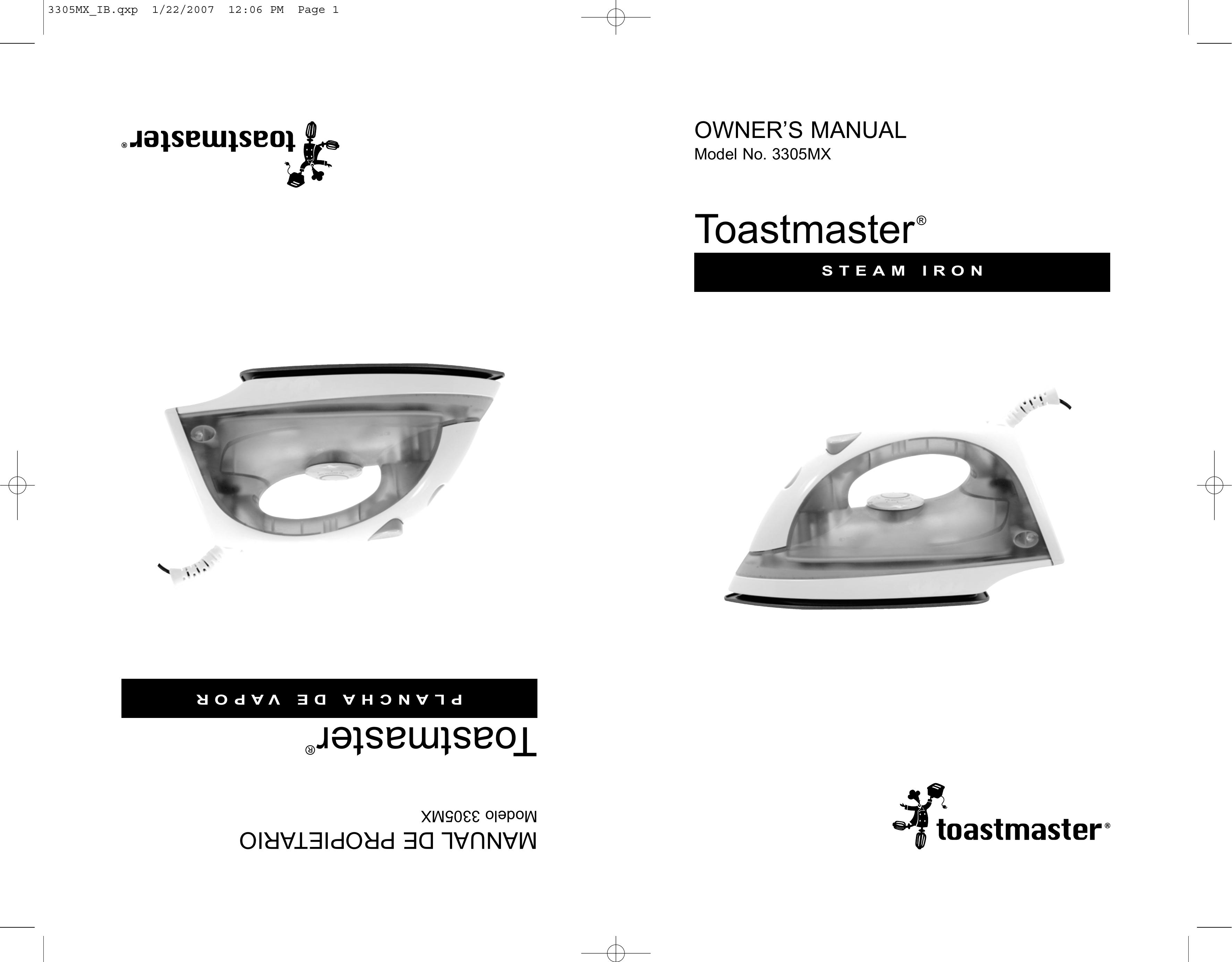 Toastmaster 3305MX Iron User Manual