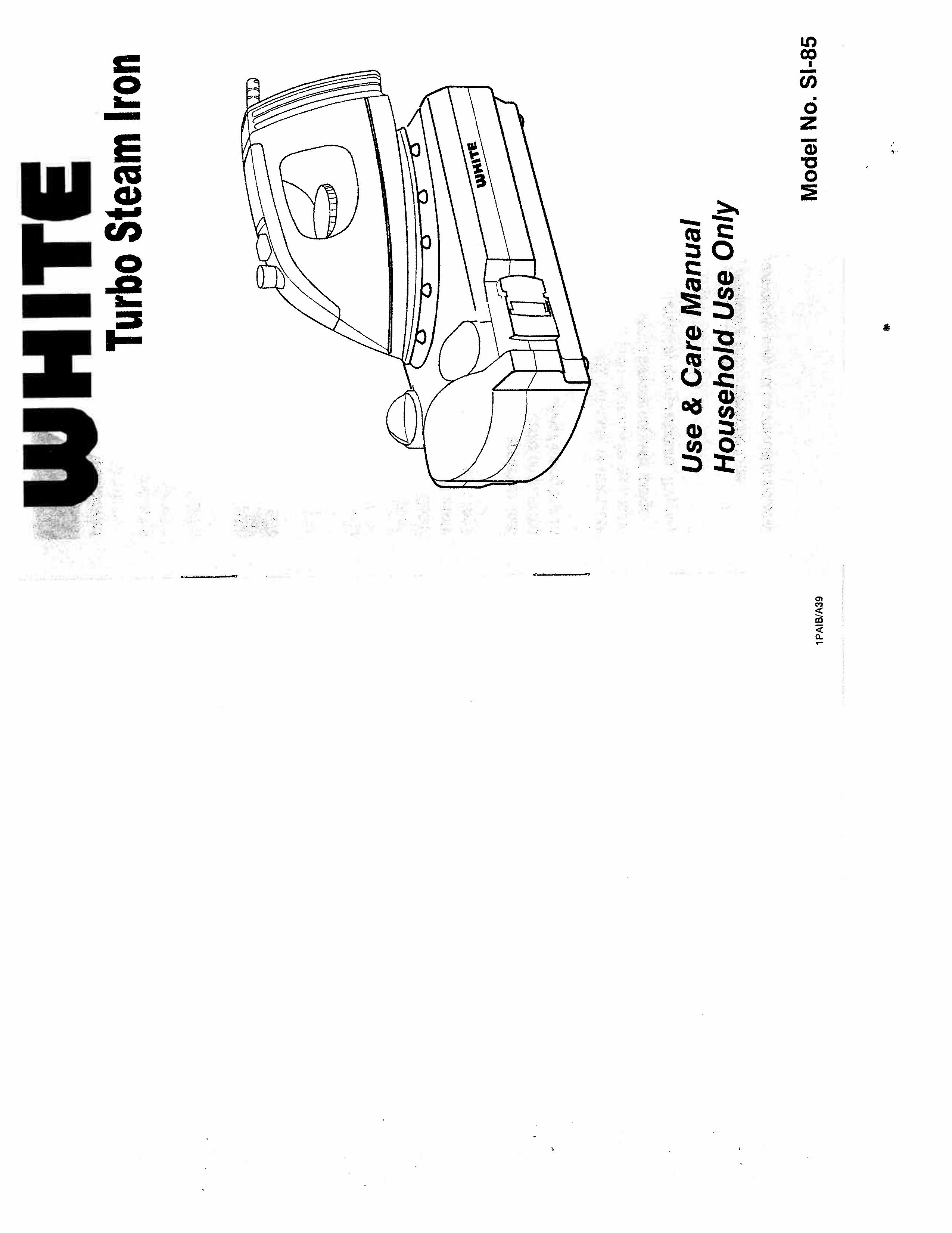 White SI-85 Iron User Manual