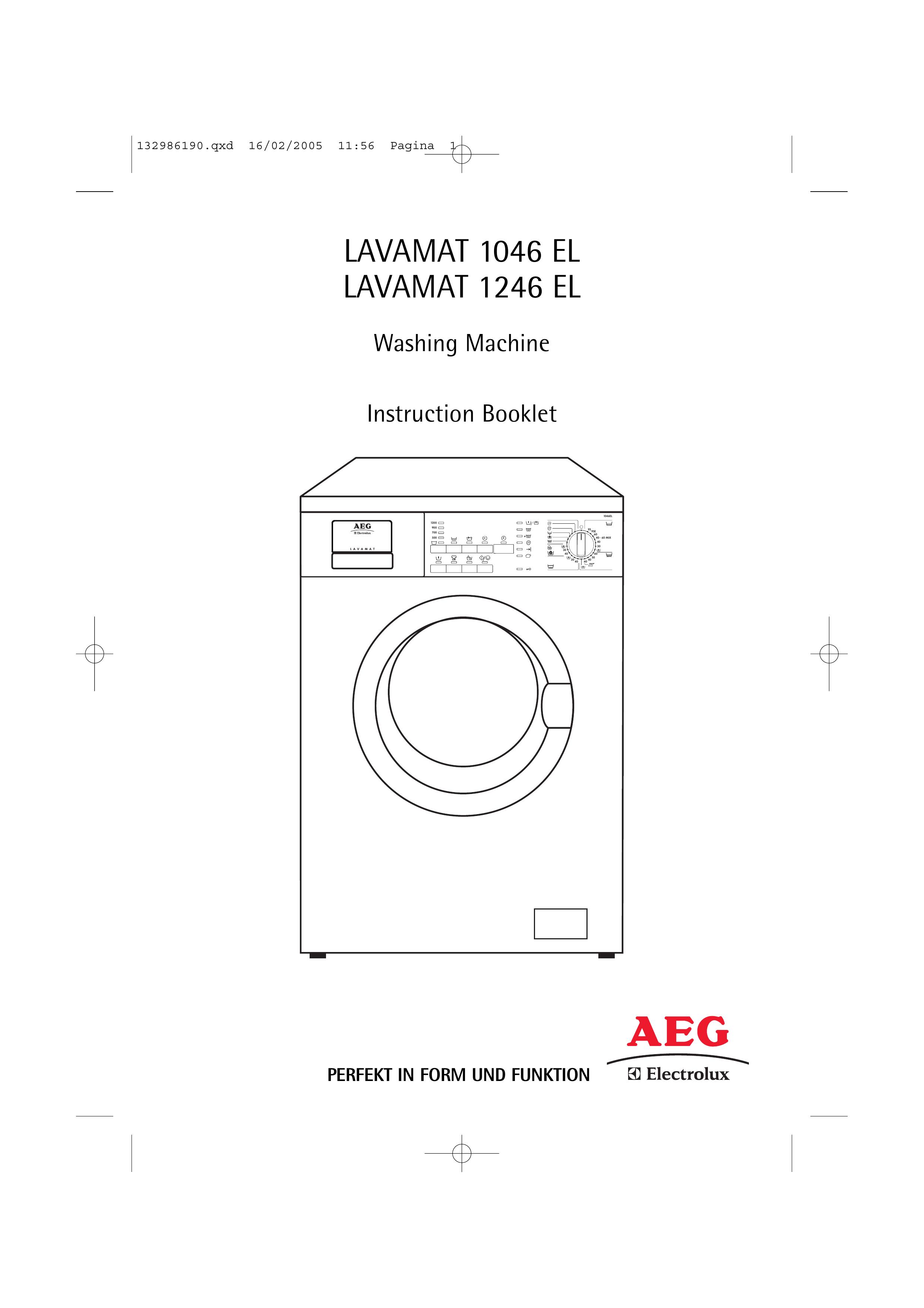 AEG 1046 EL Washer User Manual