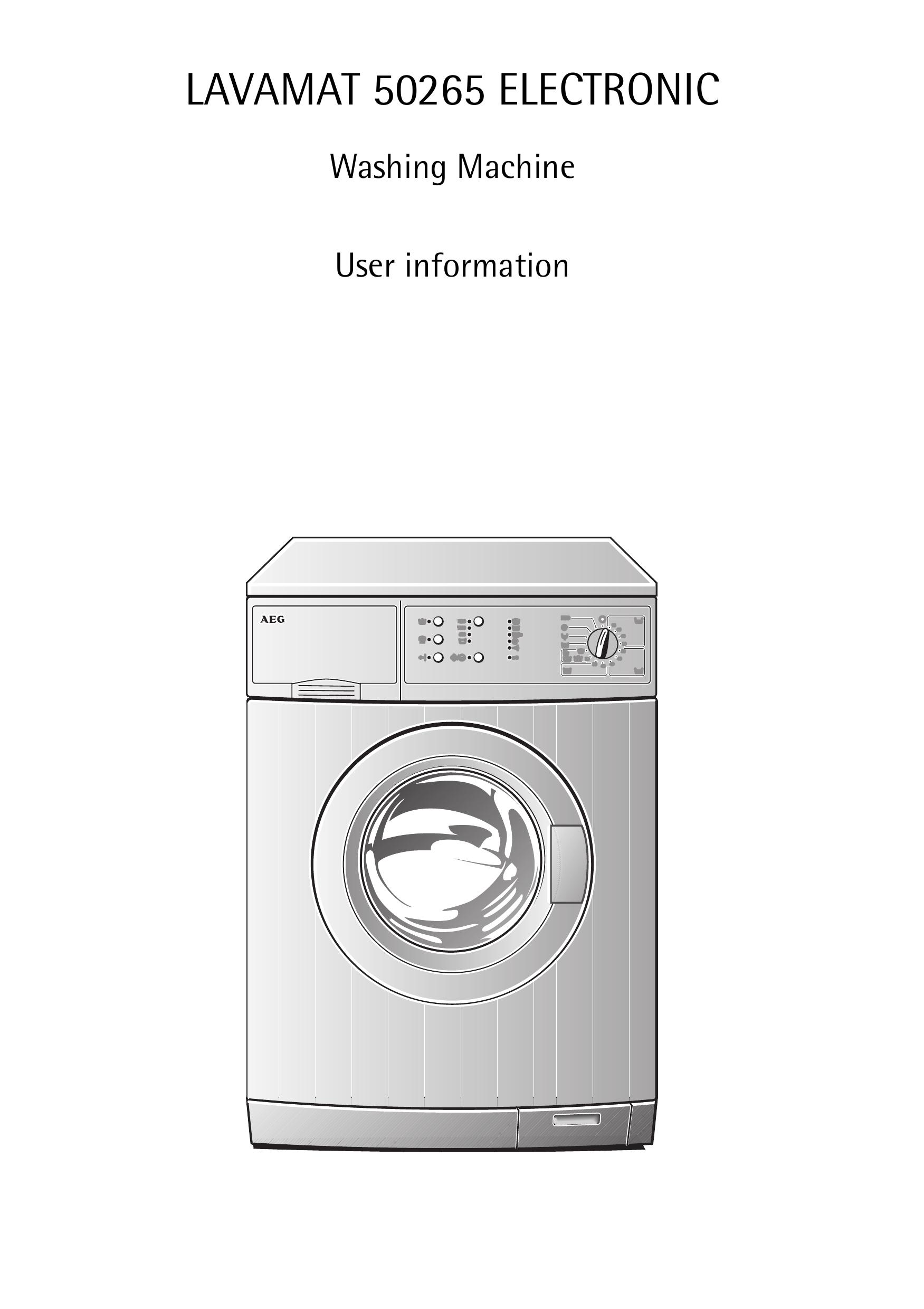 AEG 50265 Washer User Manual