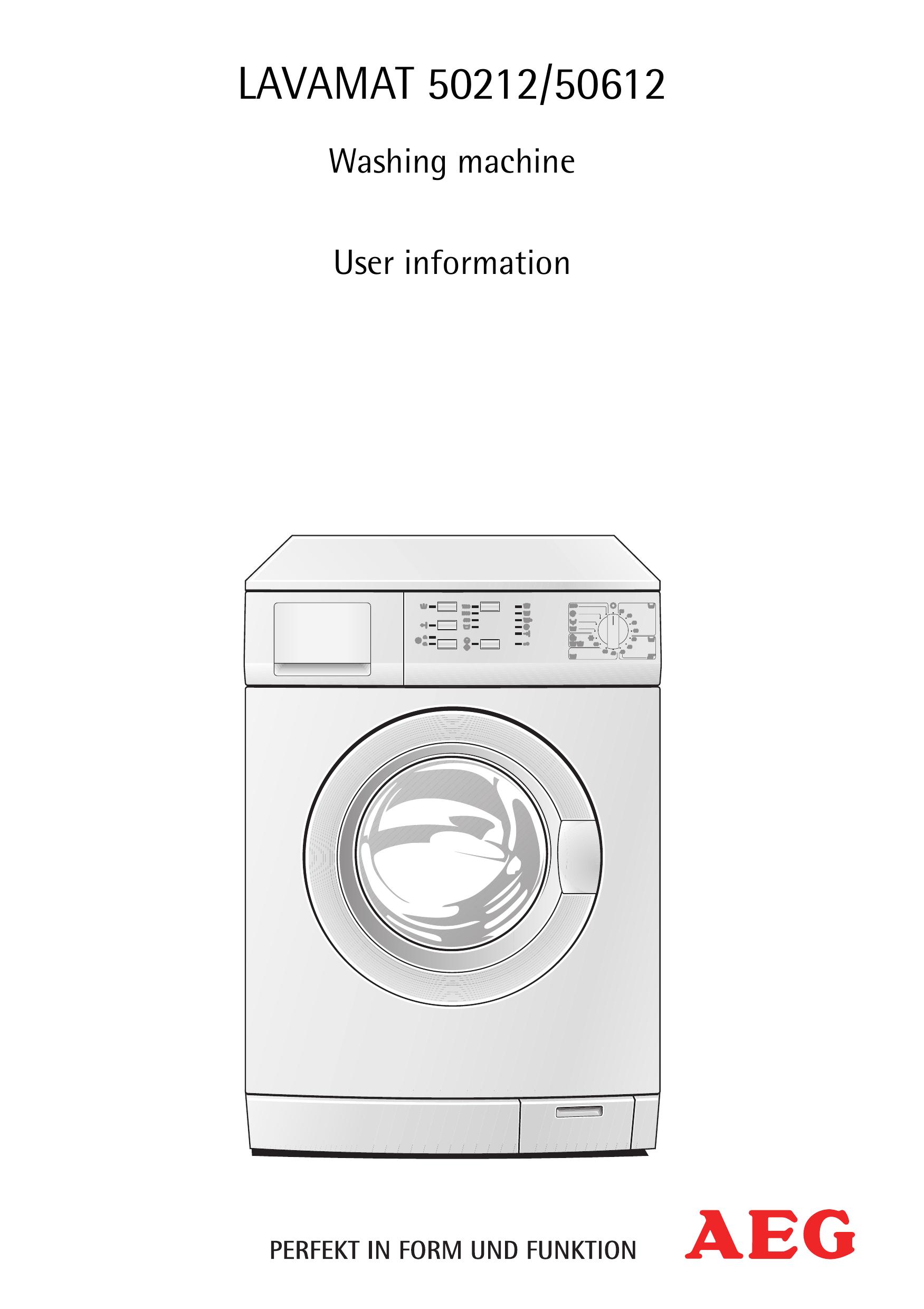 AEG 50612 Washer User Manual