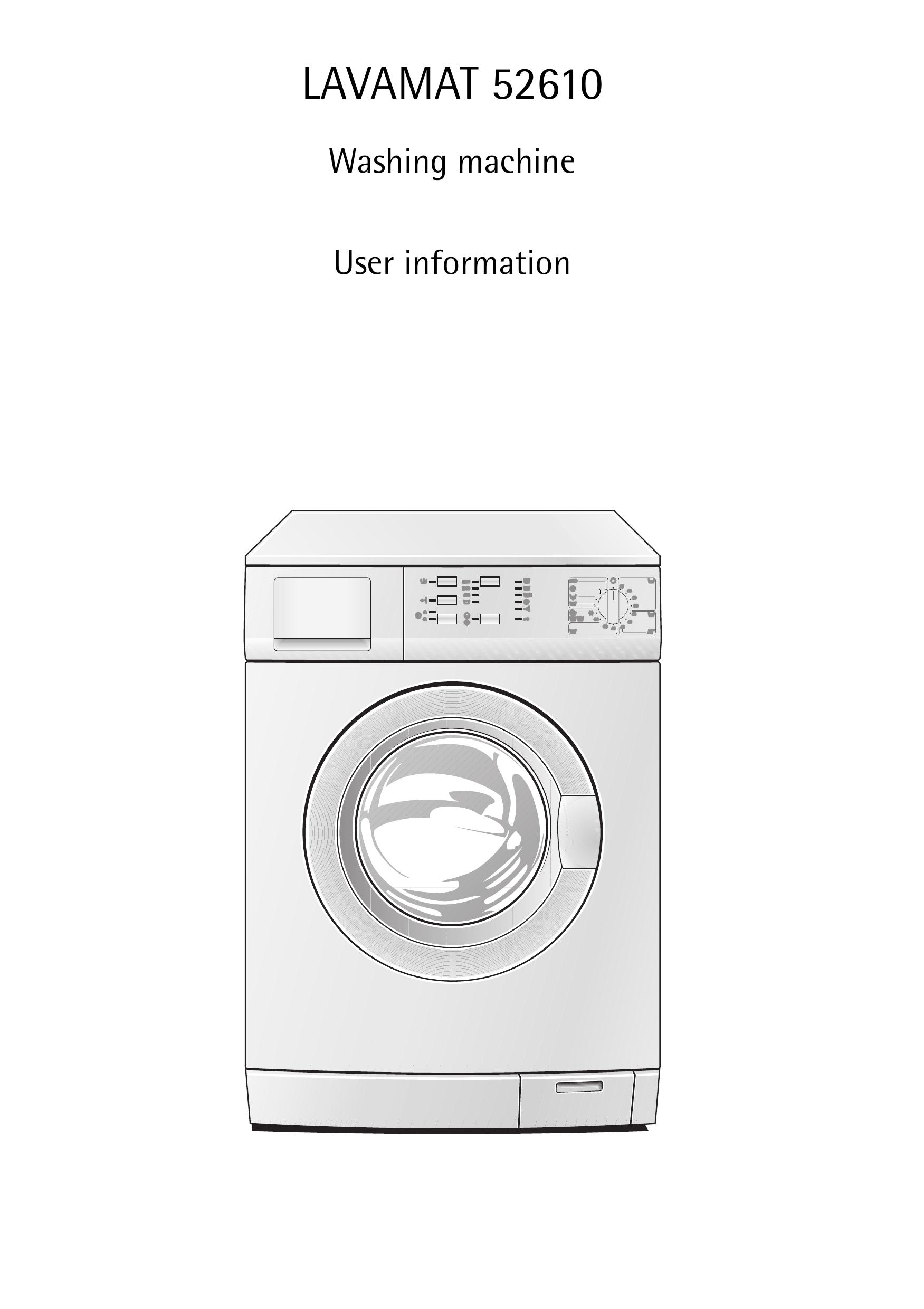 AEG 52610 Washer User Manual
