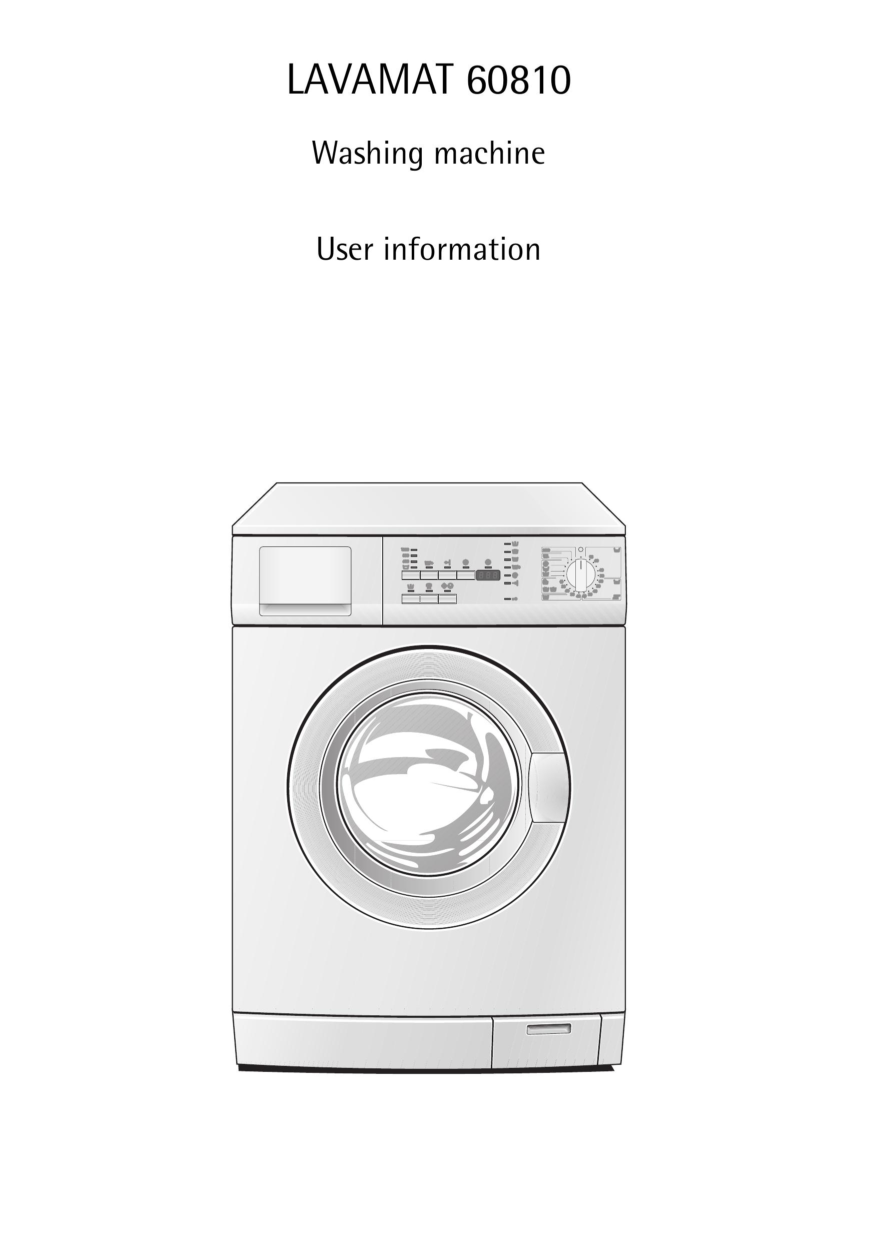 AEG 60810 Washer User Manual