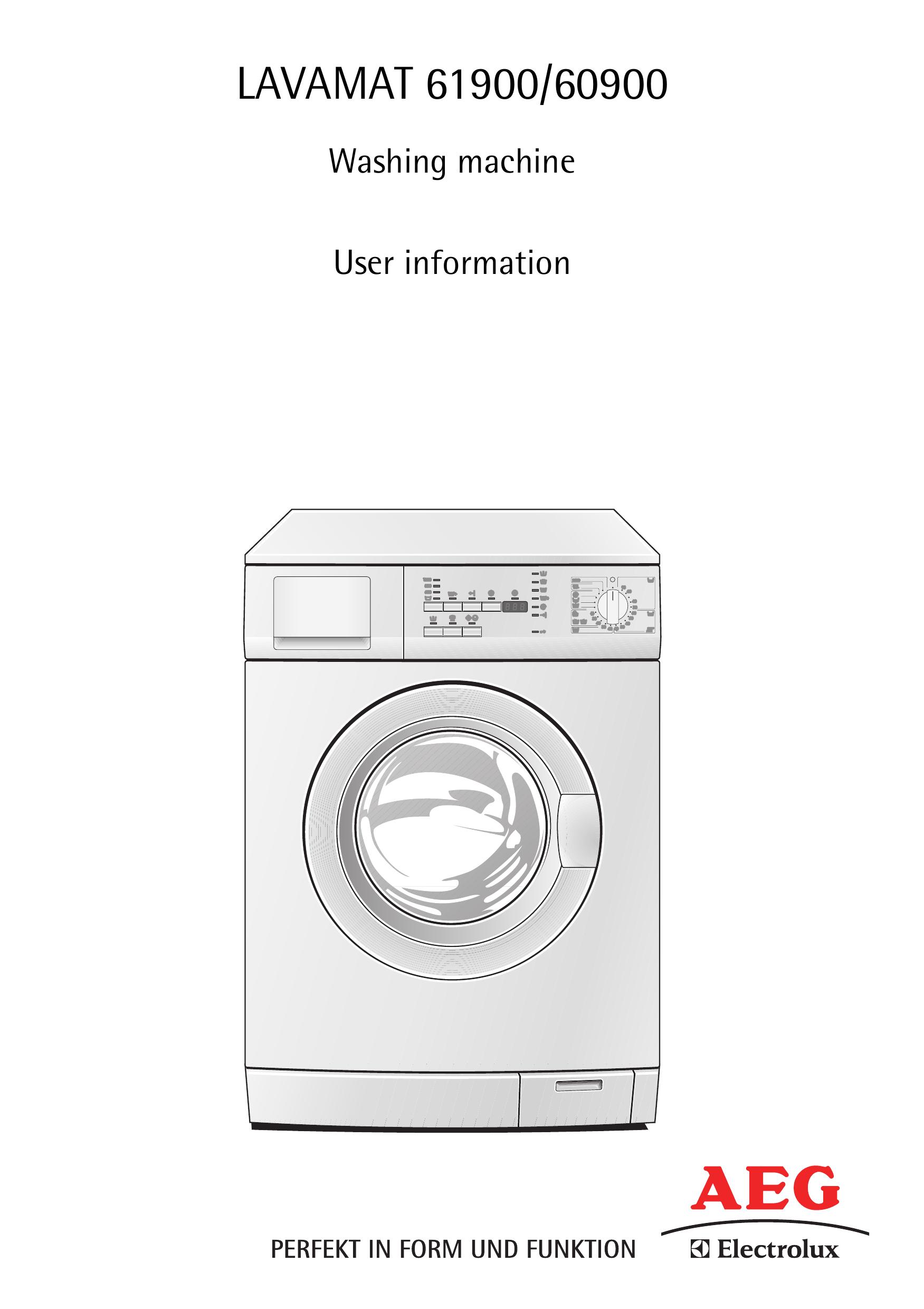 AEG 60900 Washer User Manual