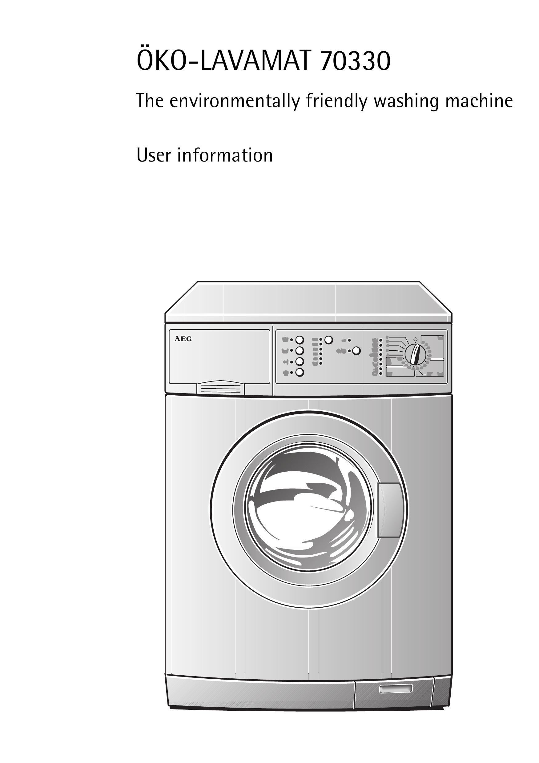 AEG 70330 Washer User Manual