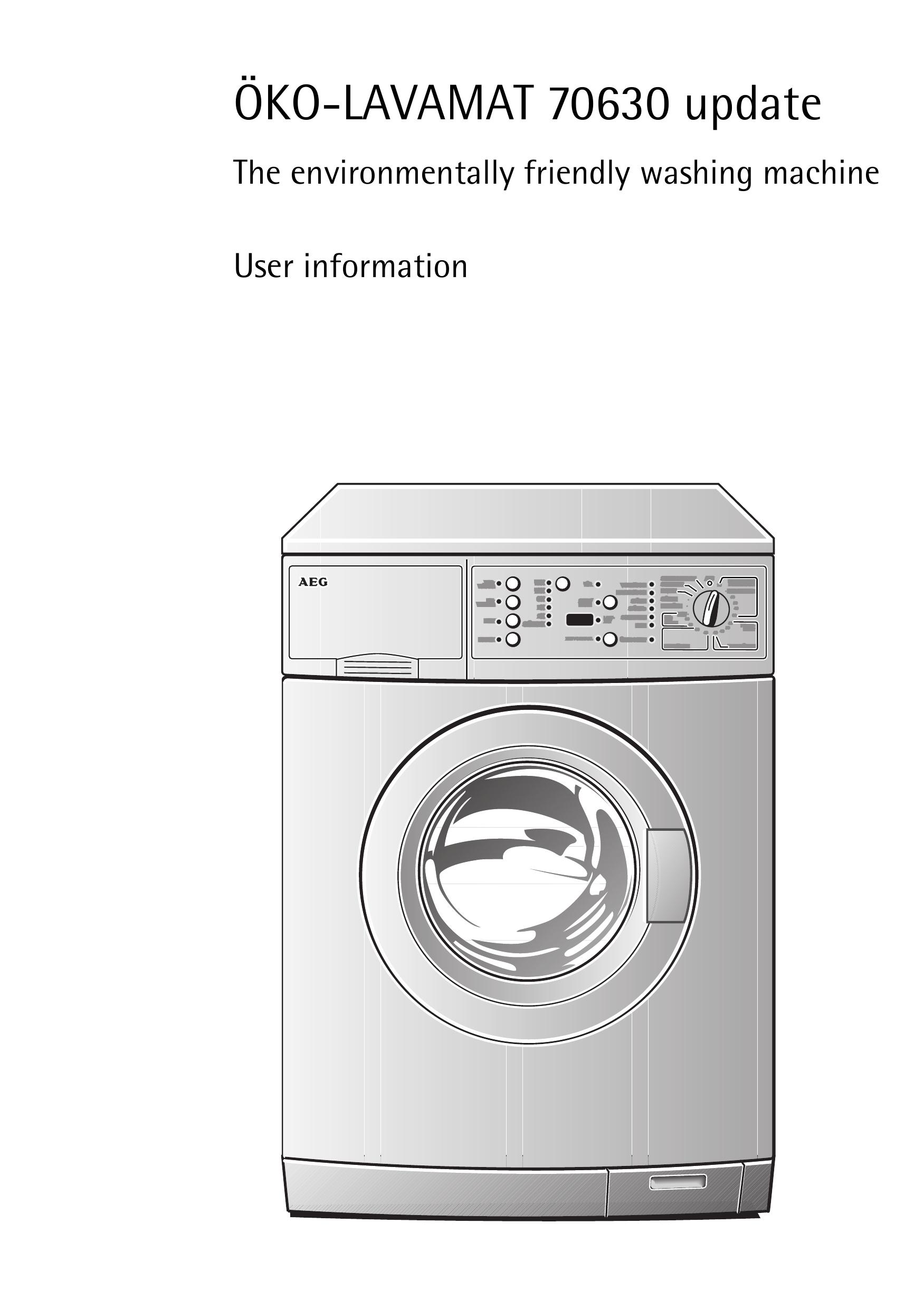 AEG 70630 Washer User Manual