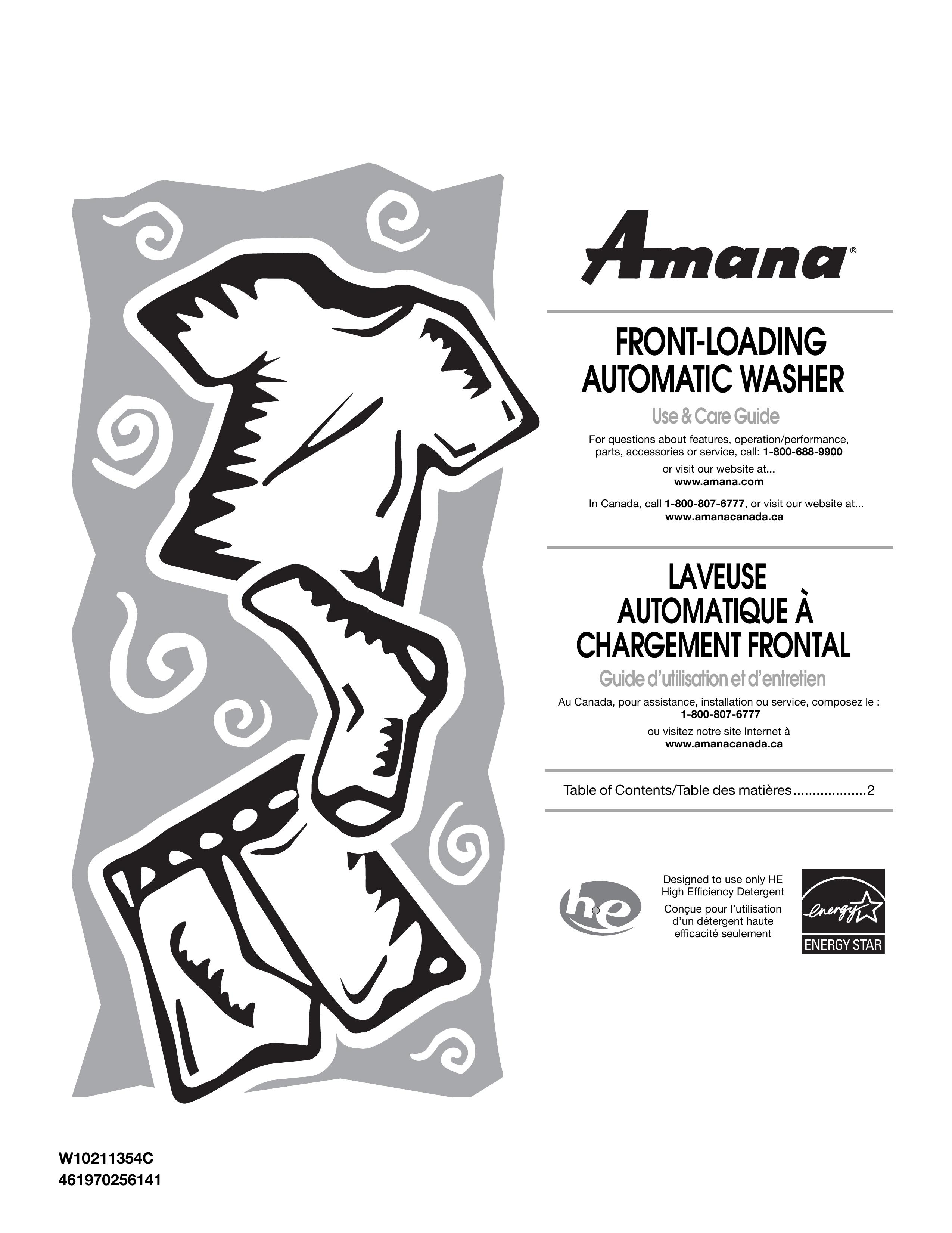 Amana W10211354C Washer User Manual