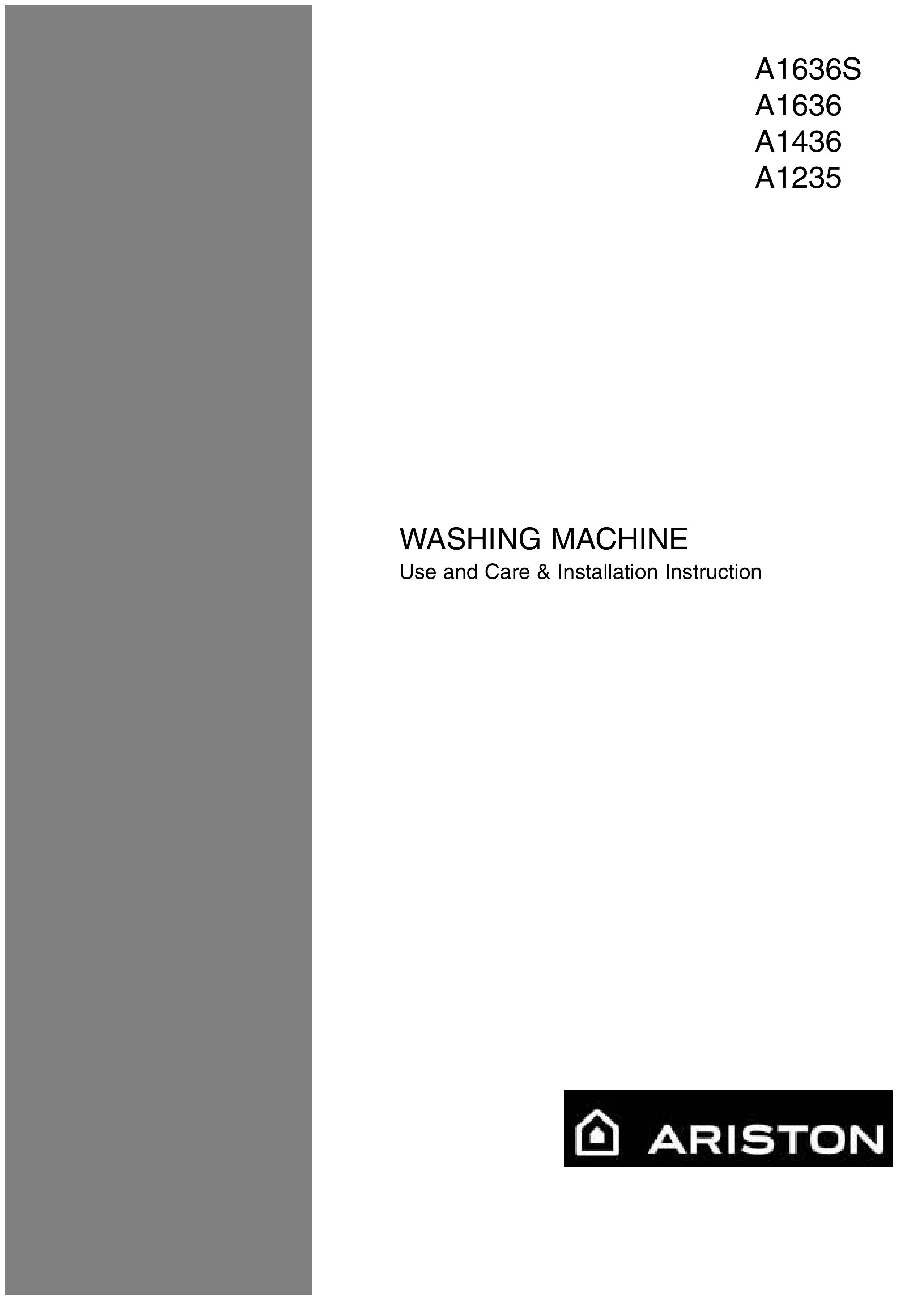 Ariston A1235 Washer User Manual