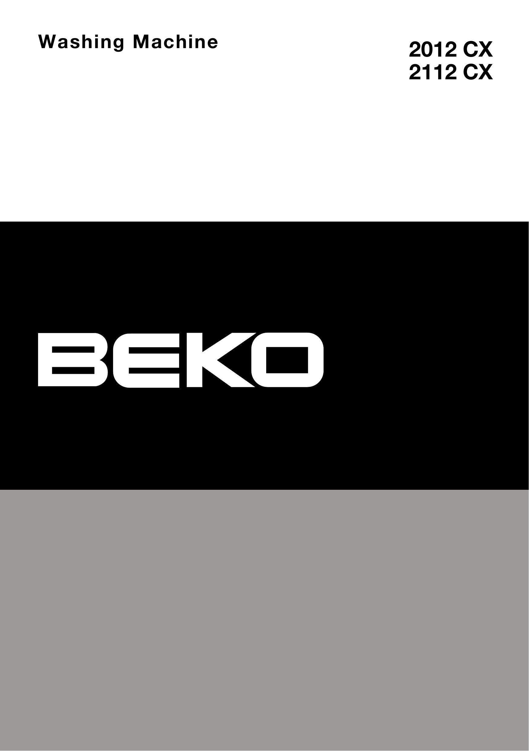 Beko 2012 CX Washer User Manual