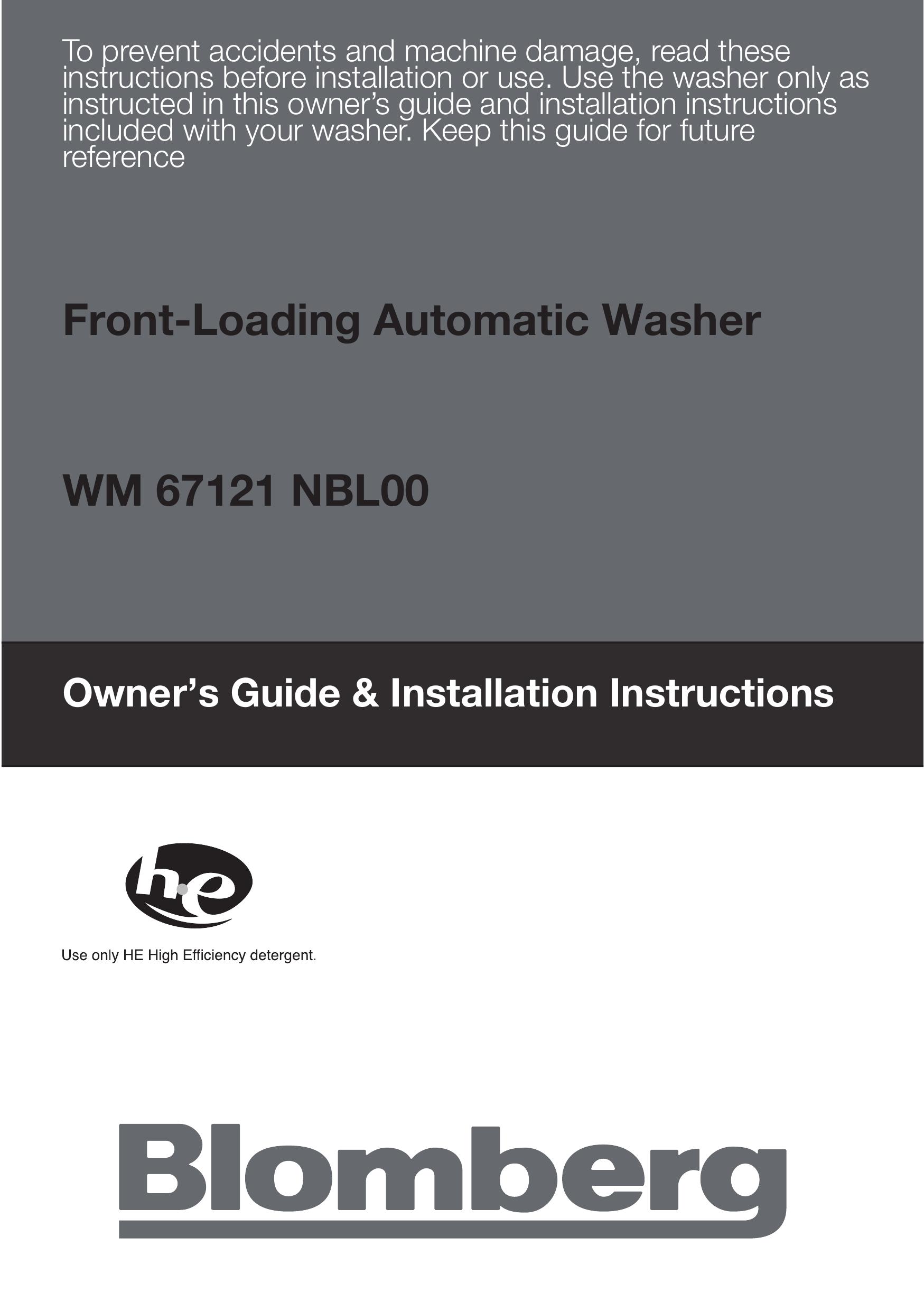 Blomberg WM 67121 NBL00 Washer User Manual