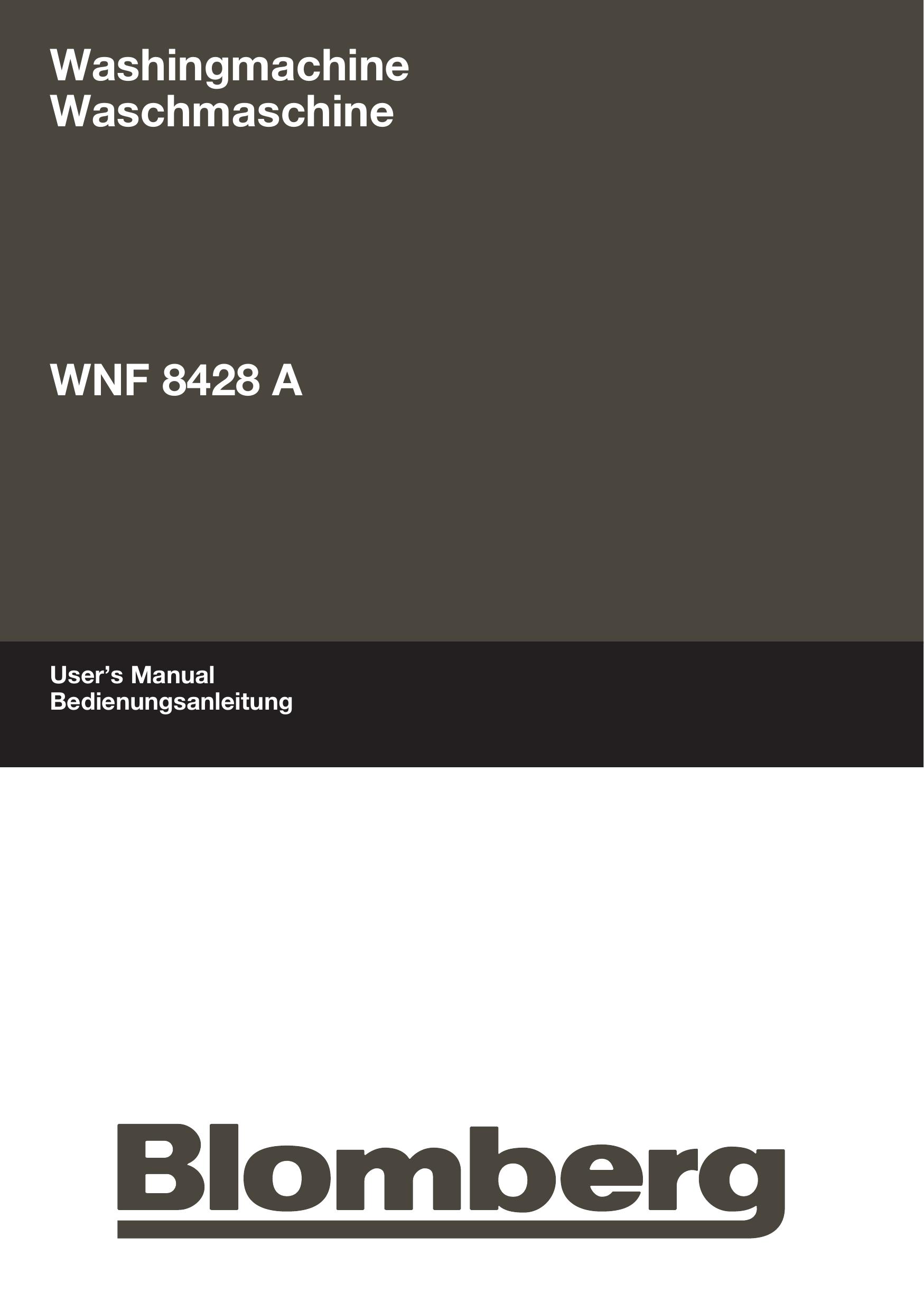 Blomberg WMF 8428 A Washer User Manual