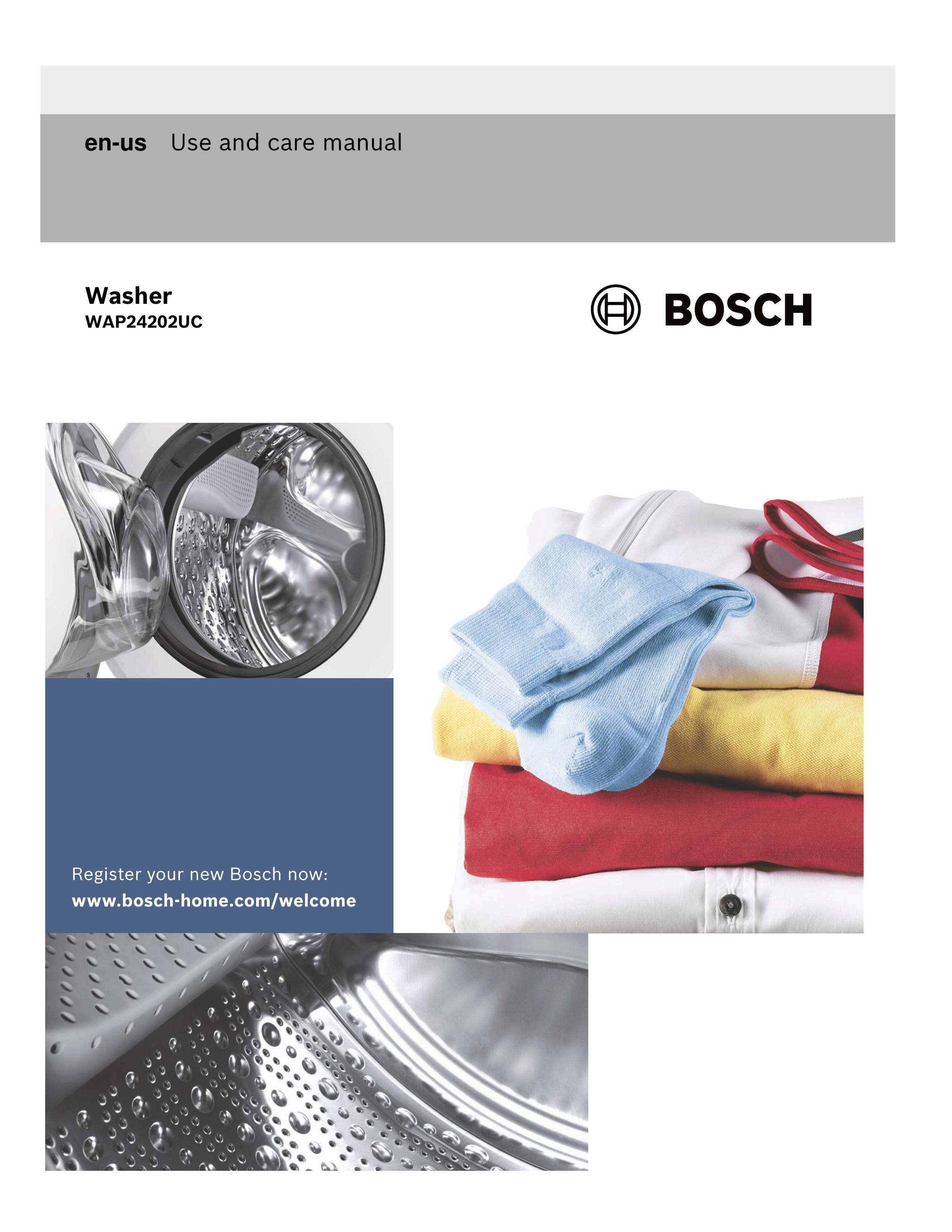 Bosch Appliances 24202UC Washer User Manual