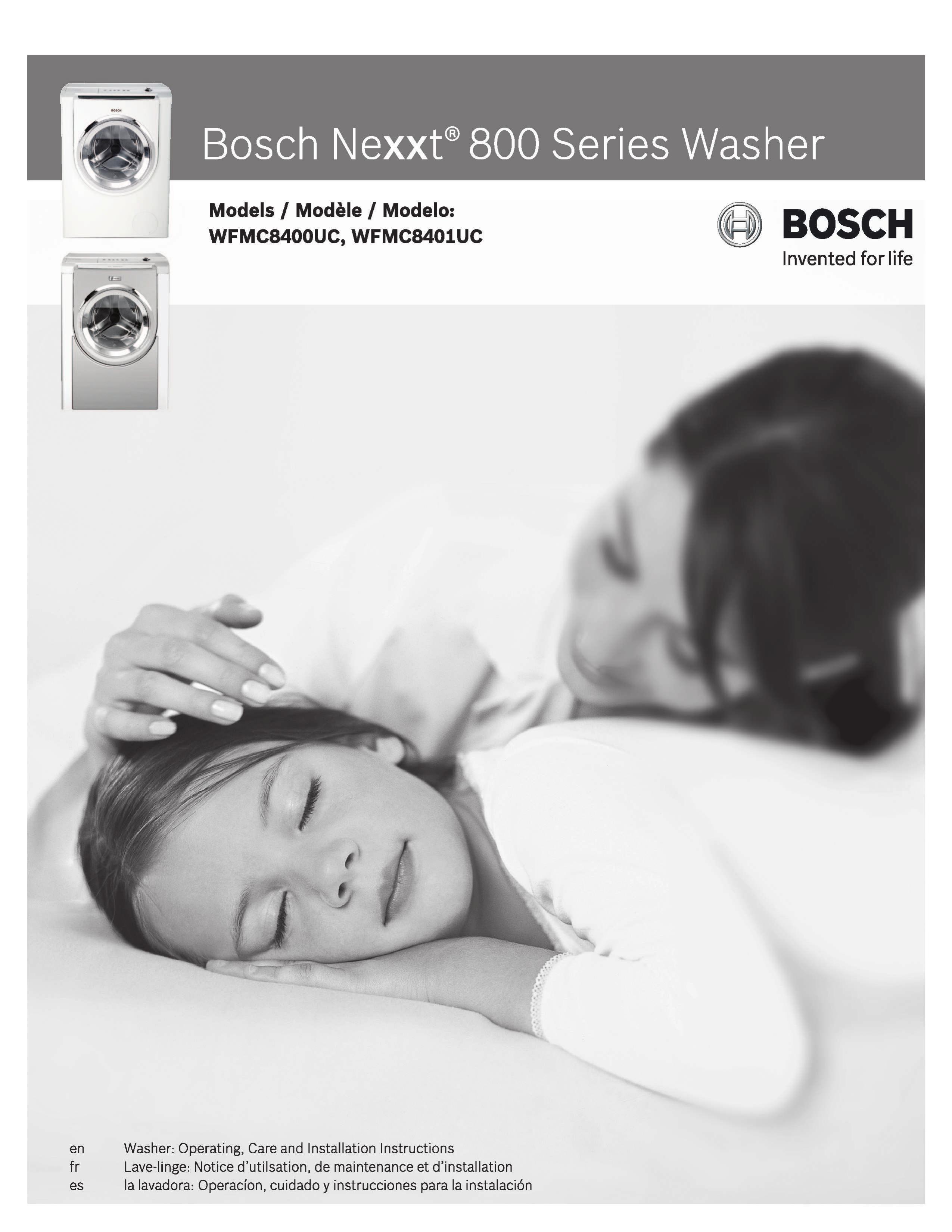 Bosch Appliances 800 WFMC8400UC Washer User Manual