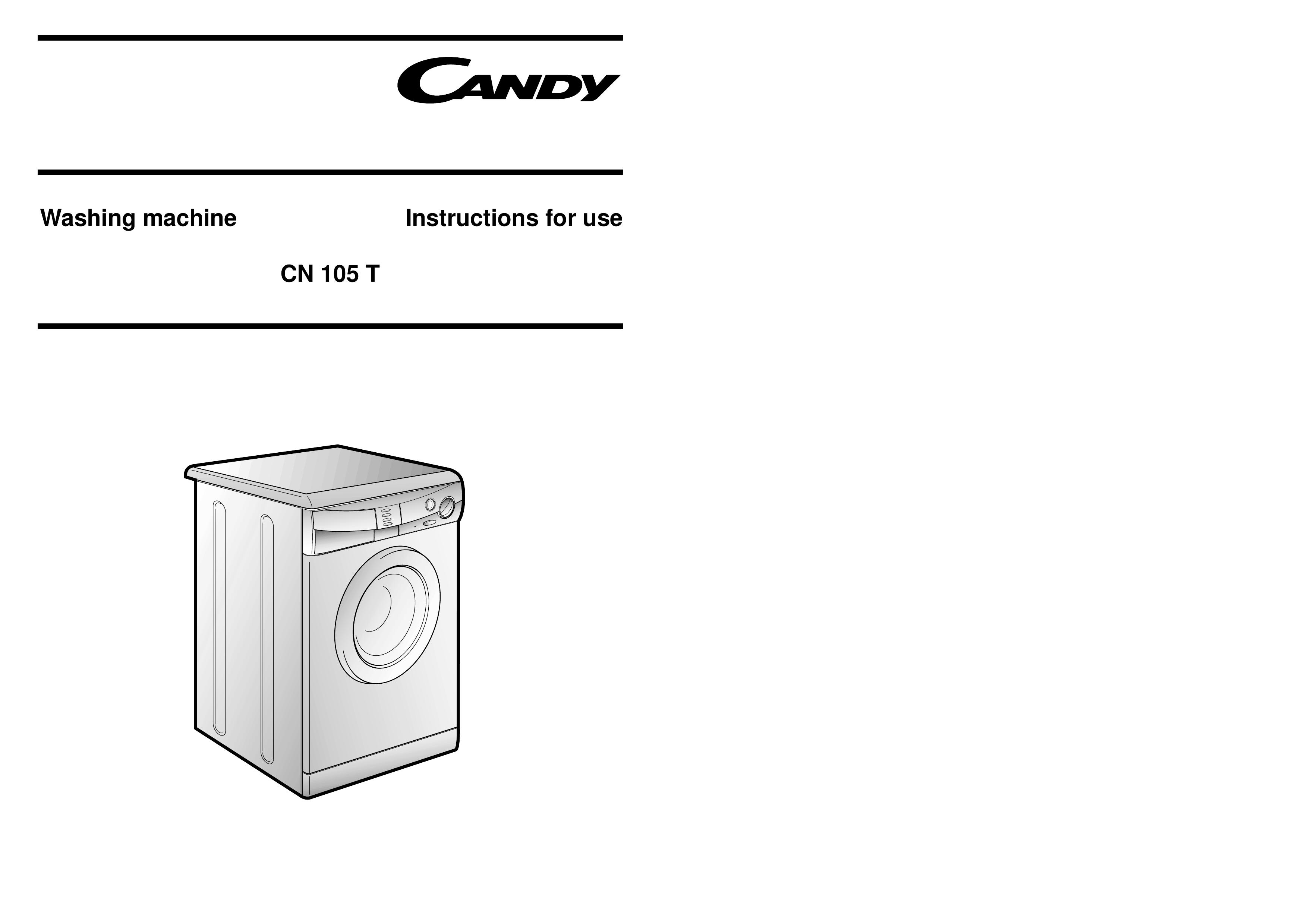 Candy CN105T Washer User Manual