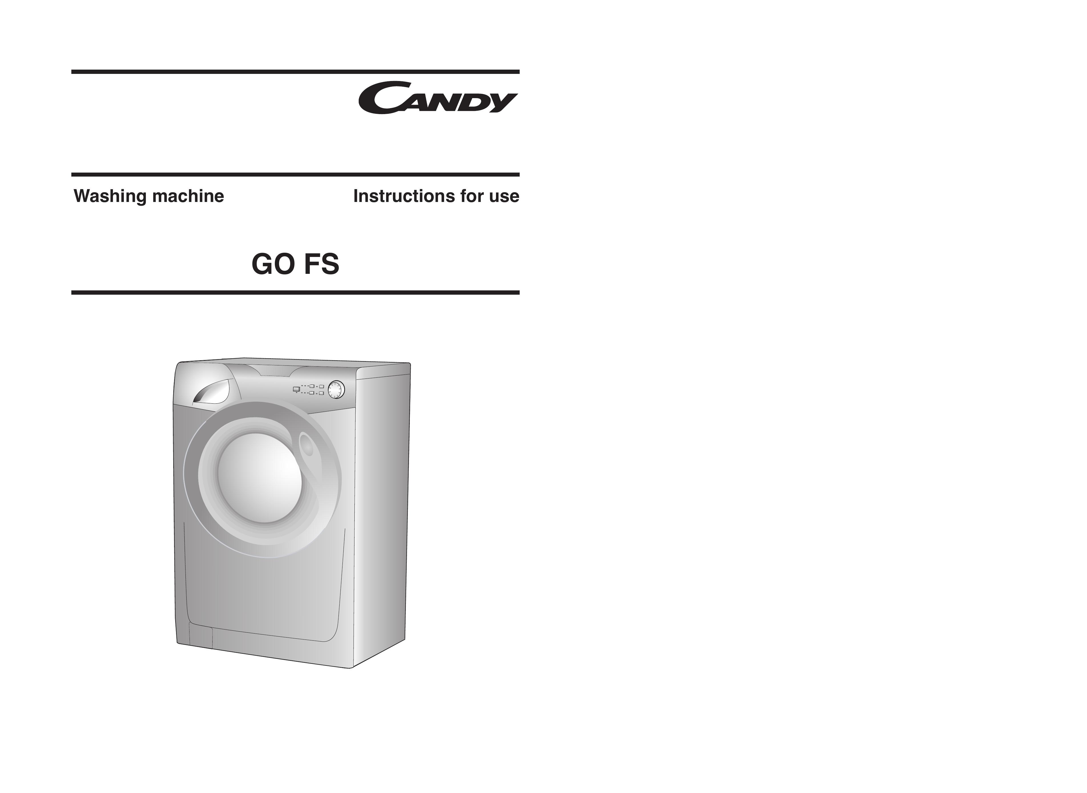 Candy GOFS272 Washer User Manual