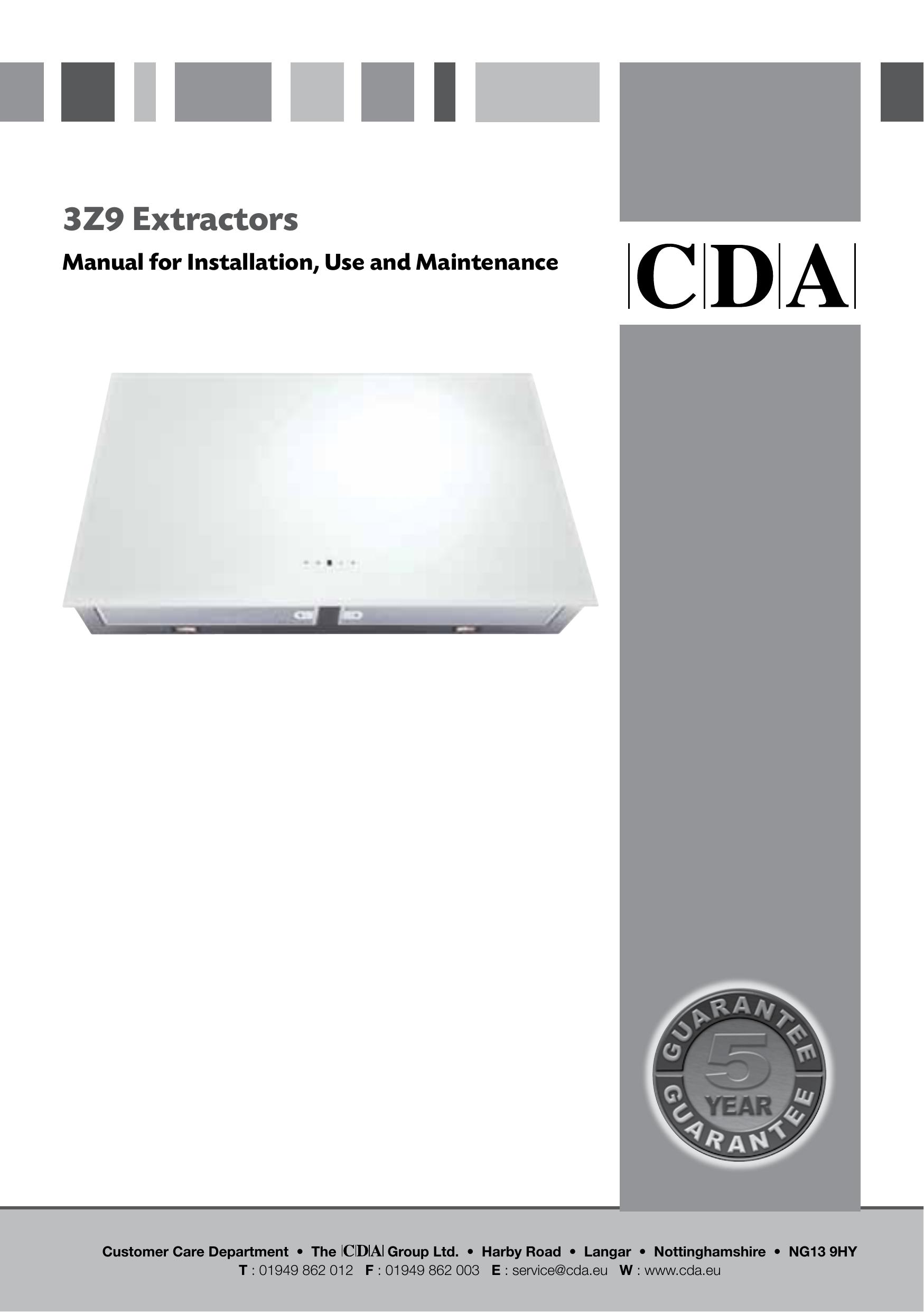 CDA 3Z9 Washer User Manual