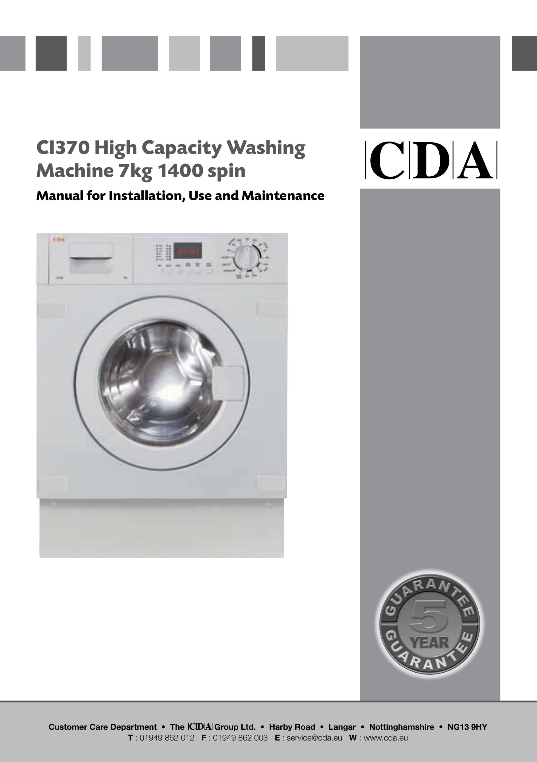 CDA C1370 Washer User Manual
