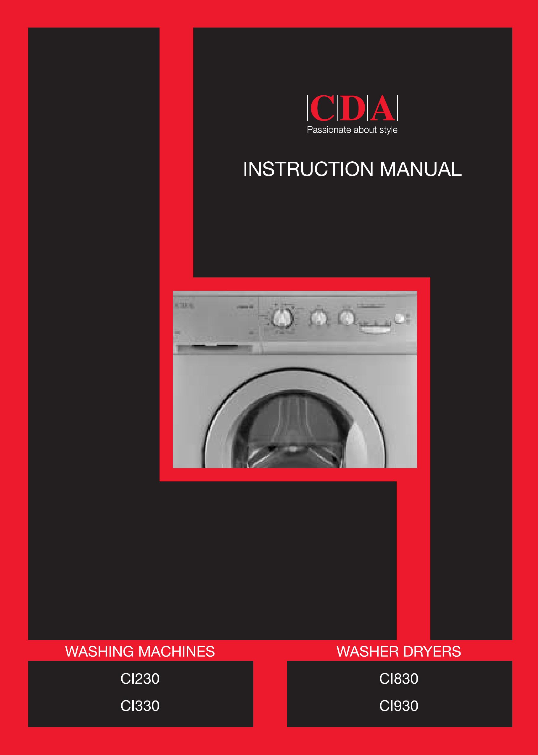 CDA CI830 Washer User Manual