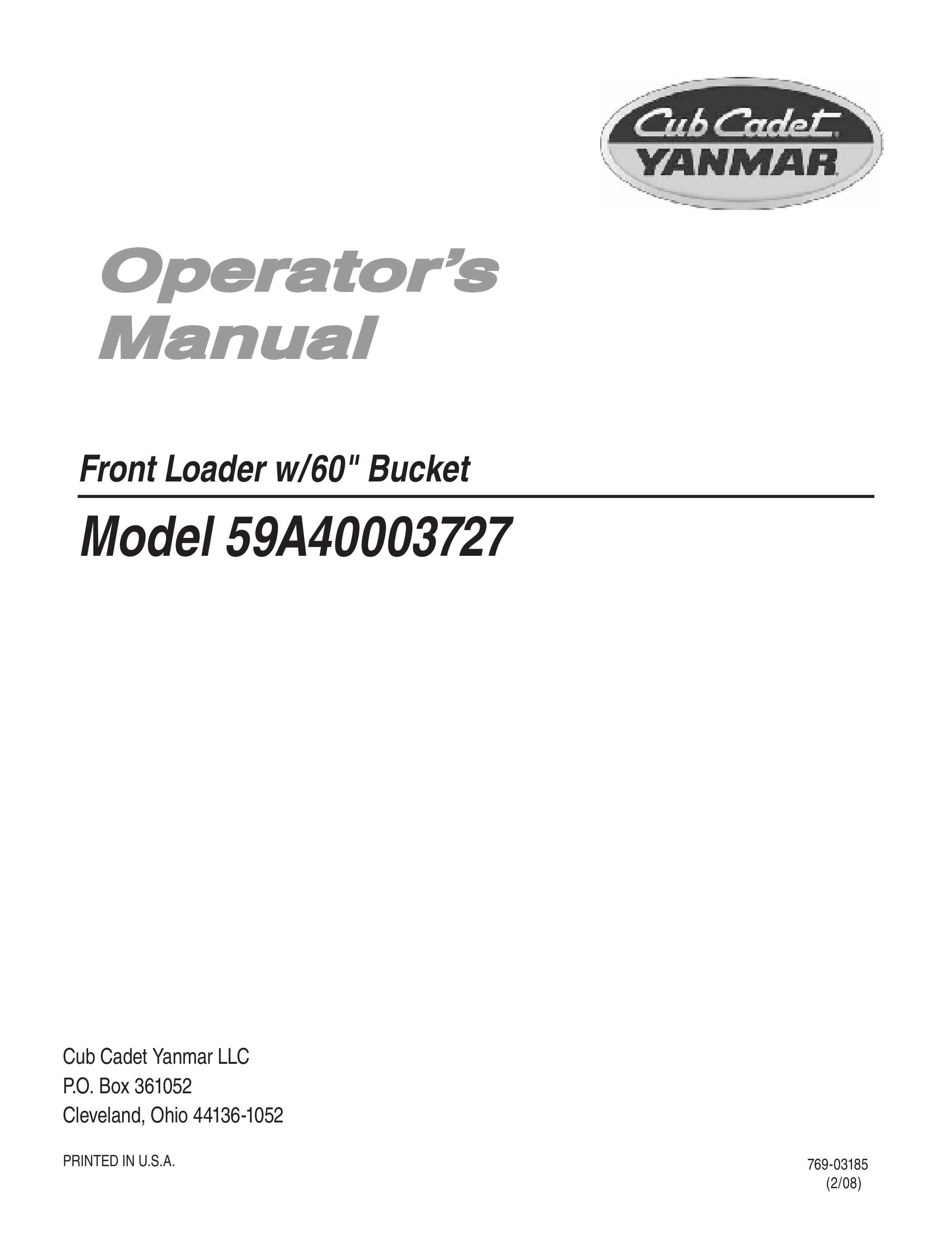 Cub Cadet 59A40003727 Washer User Manual