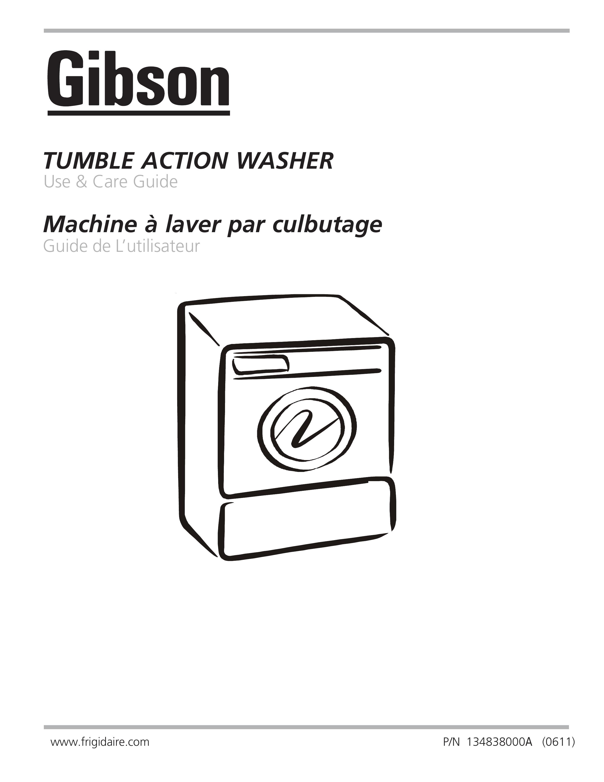 Electrolux - Gibson 134838000A Washer User Manual
