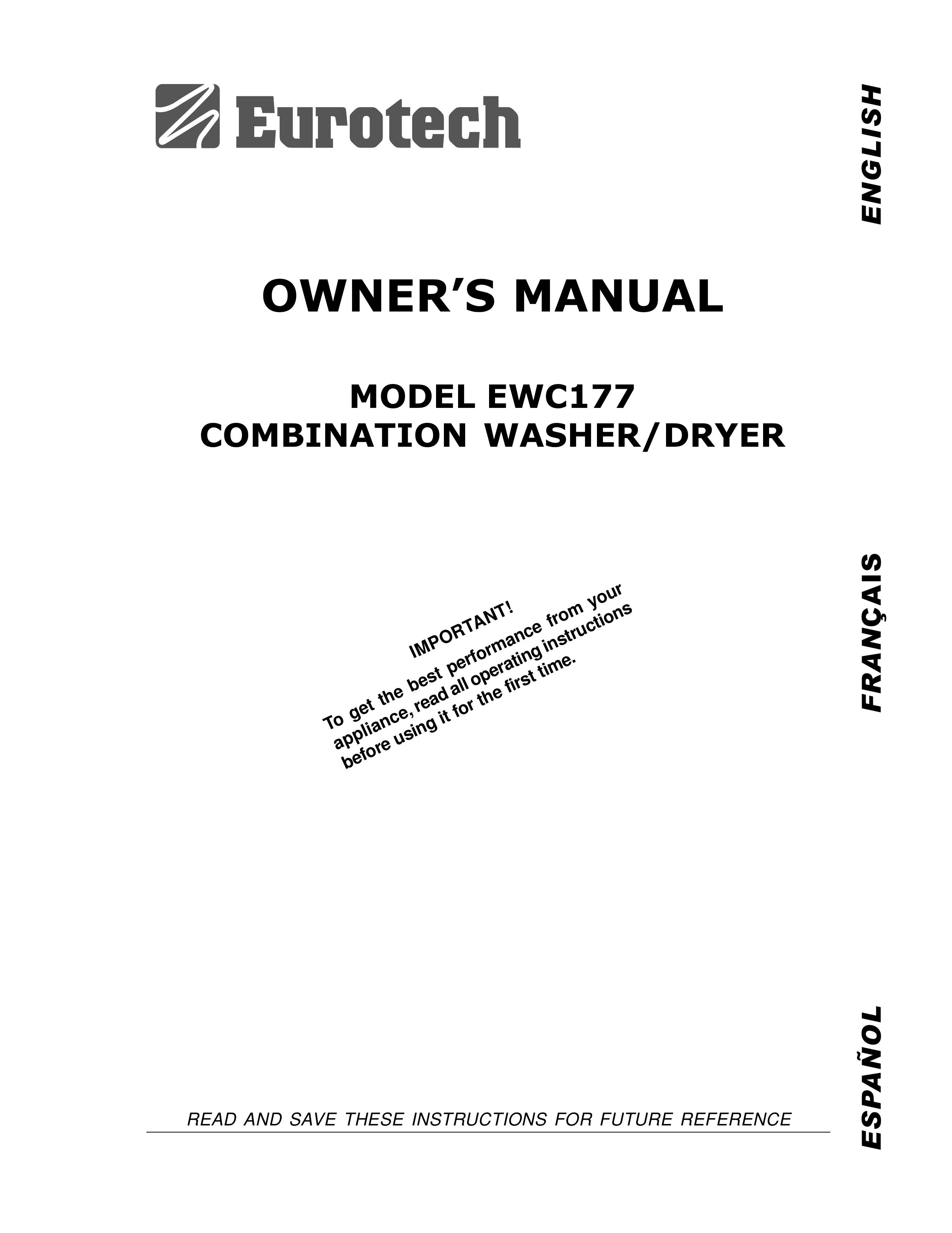 Eurotech Appliances EWC177 Washer User Manual