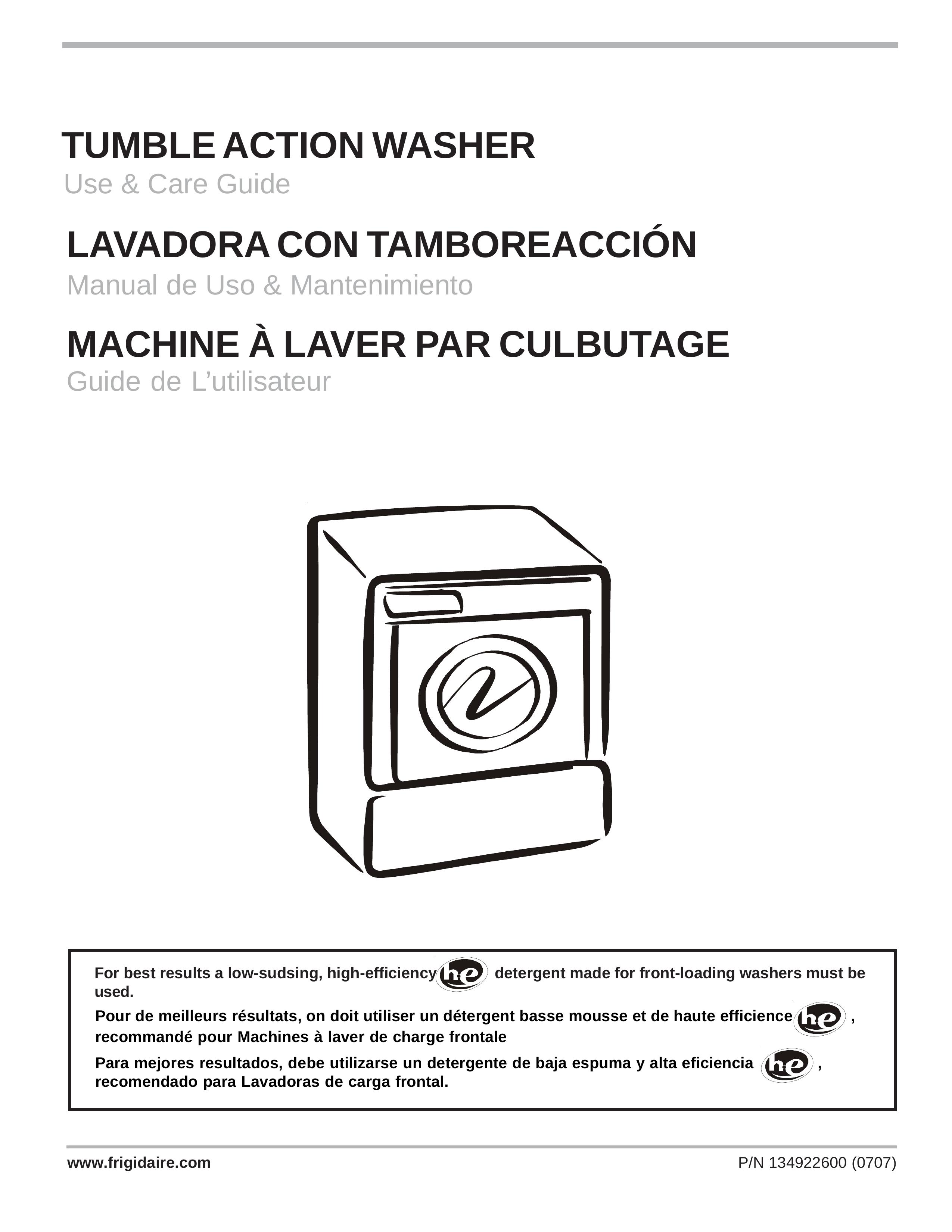 Frigidaire 134922600 Washer User Manual