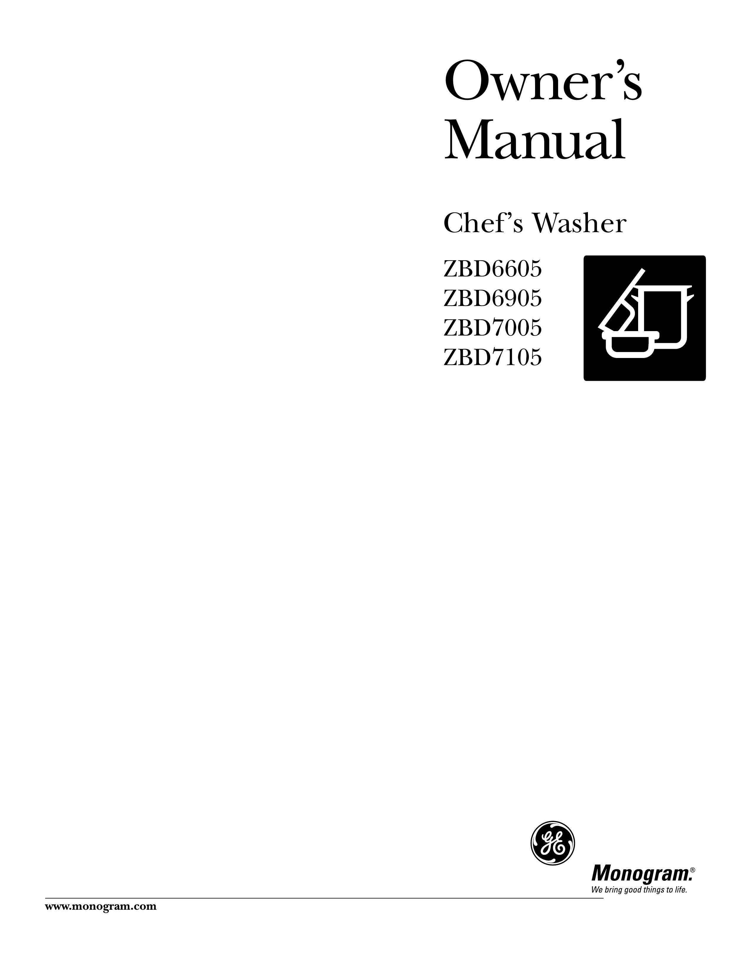 GE Monogram ZBD6605 Washer User Manual