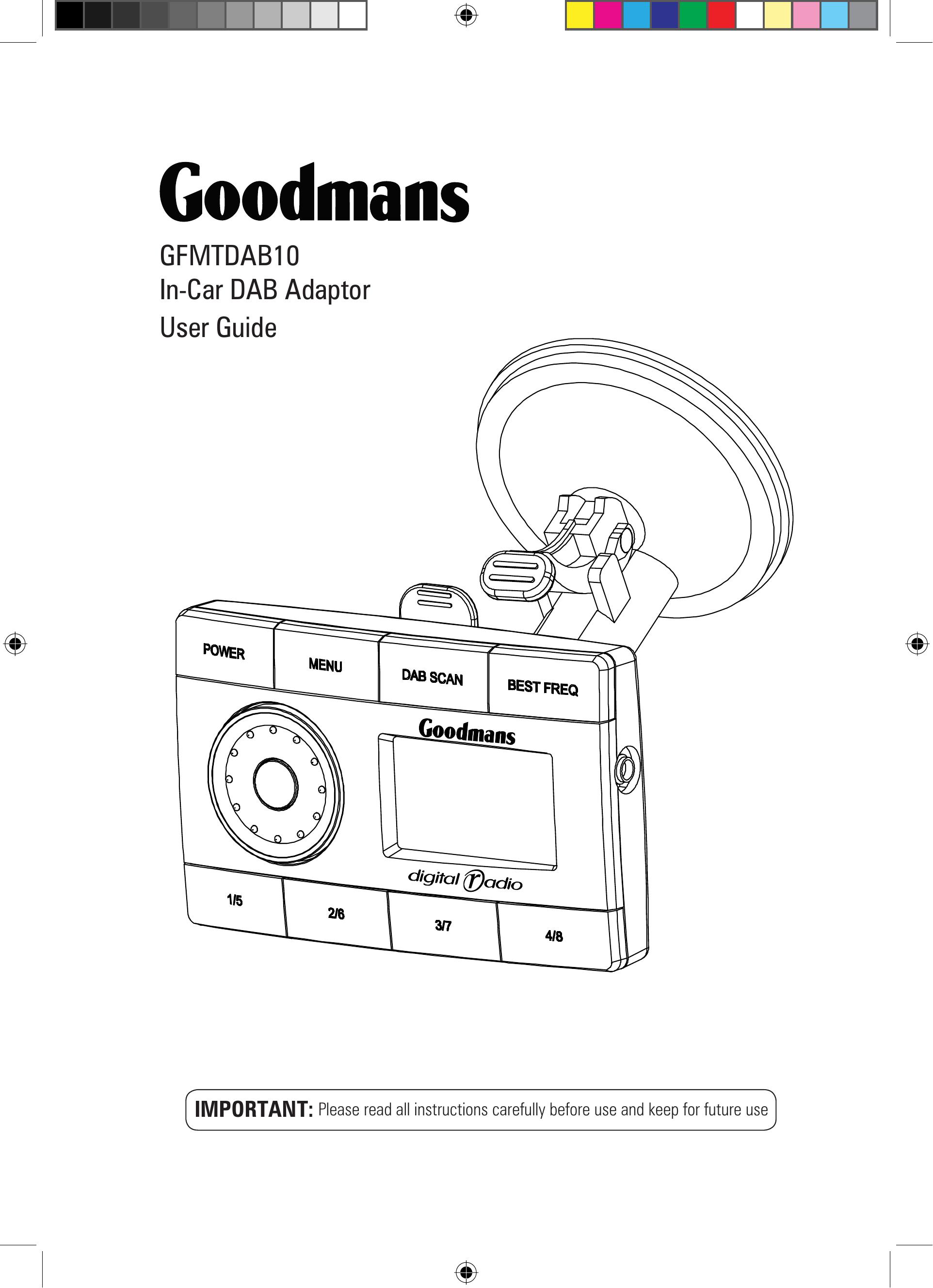 Goodmans GFMTDAB10 Washer User Manual
