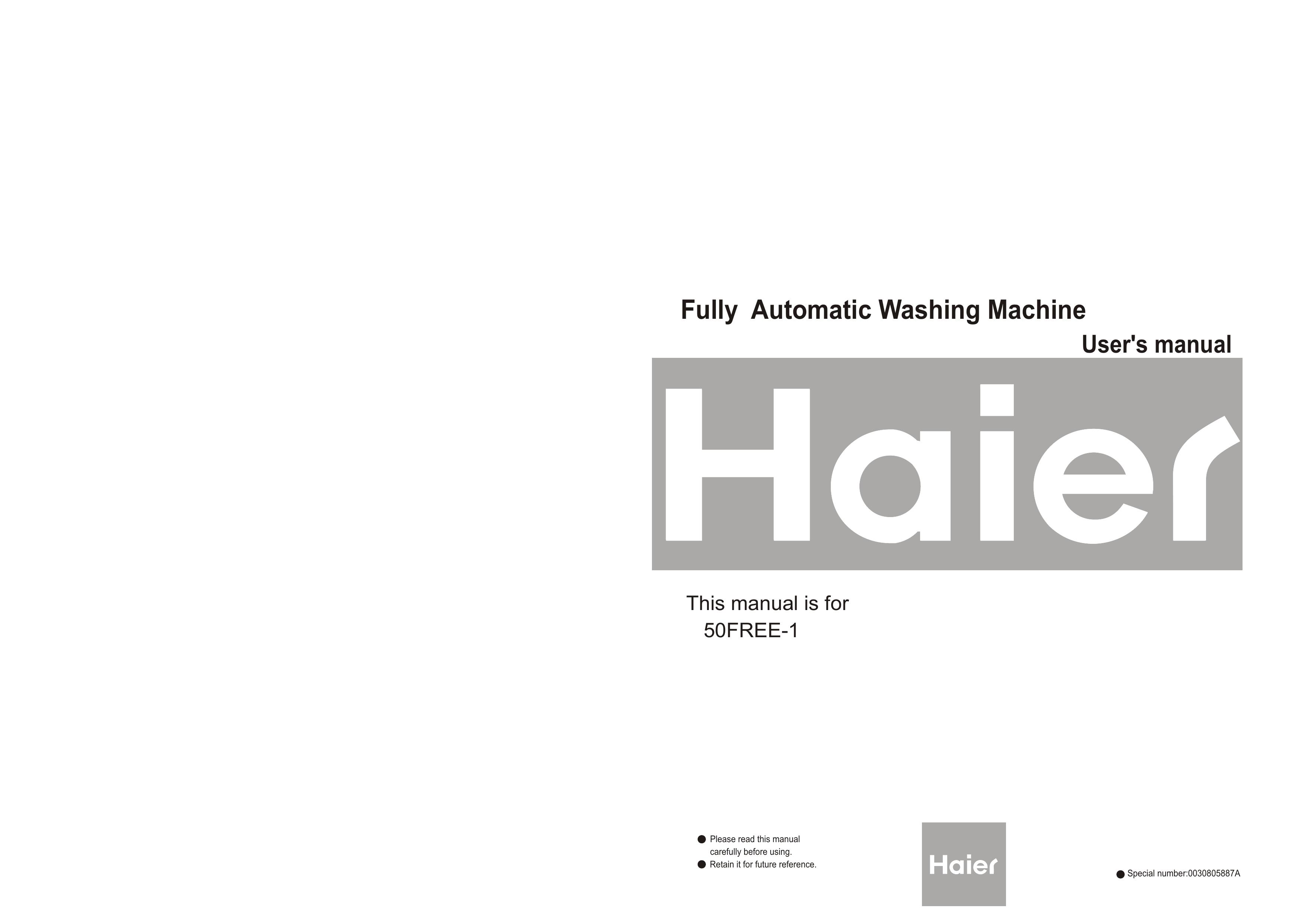 Haier 50FREE-1 Washer User Manual