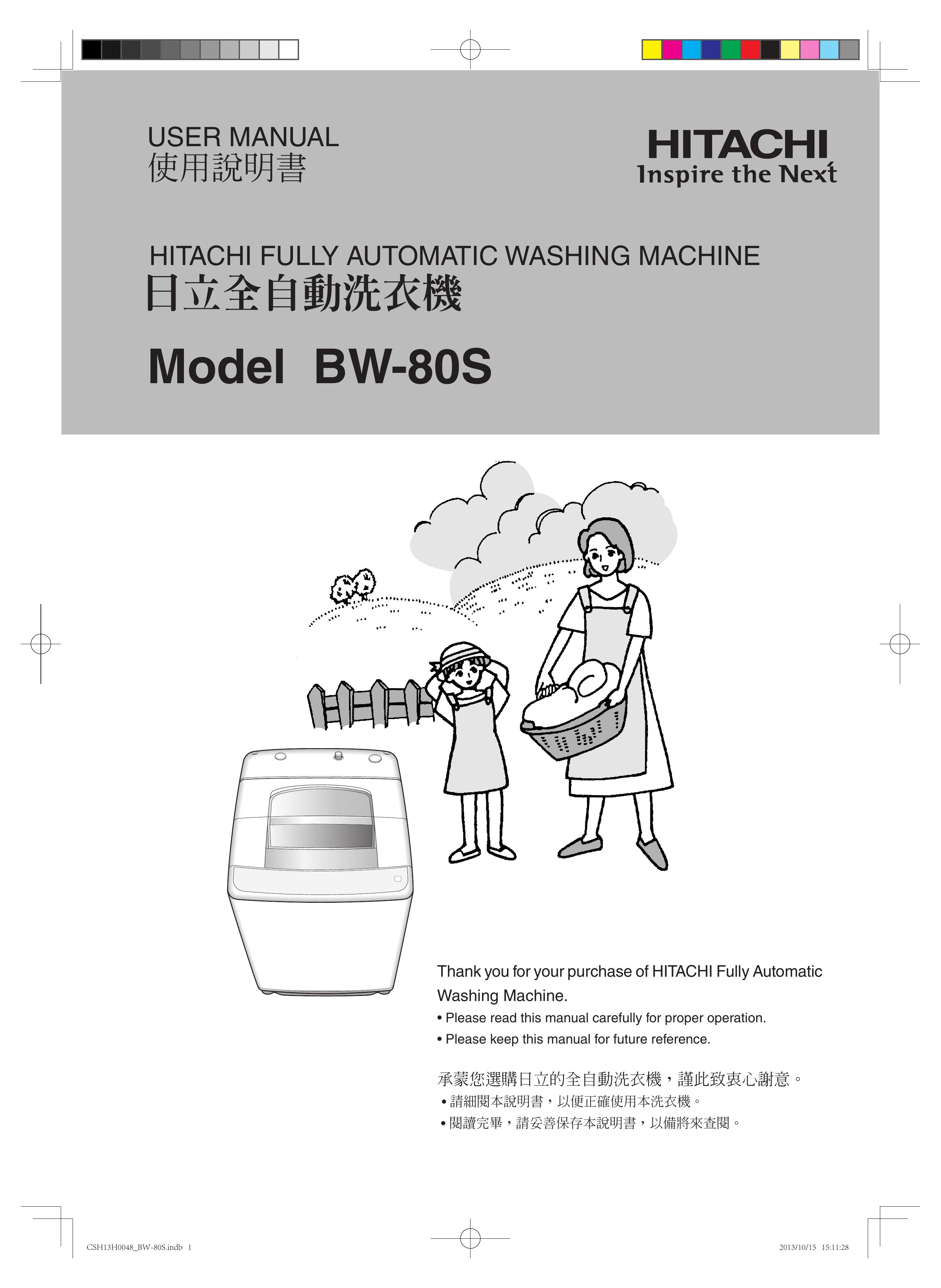 Hitachi BW-80S Washer User Manual