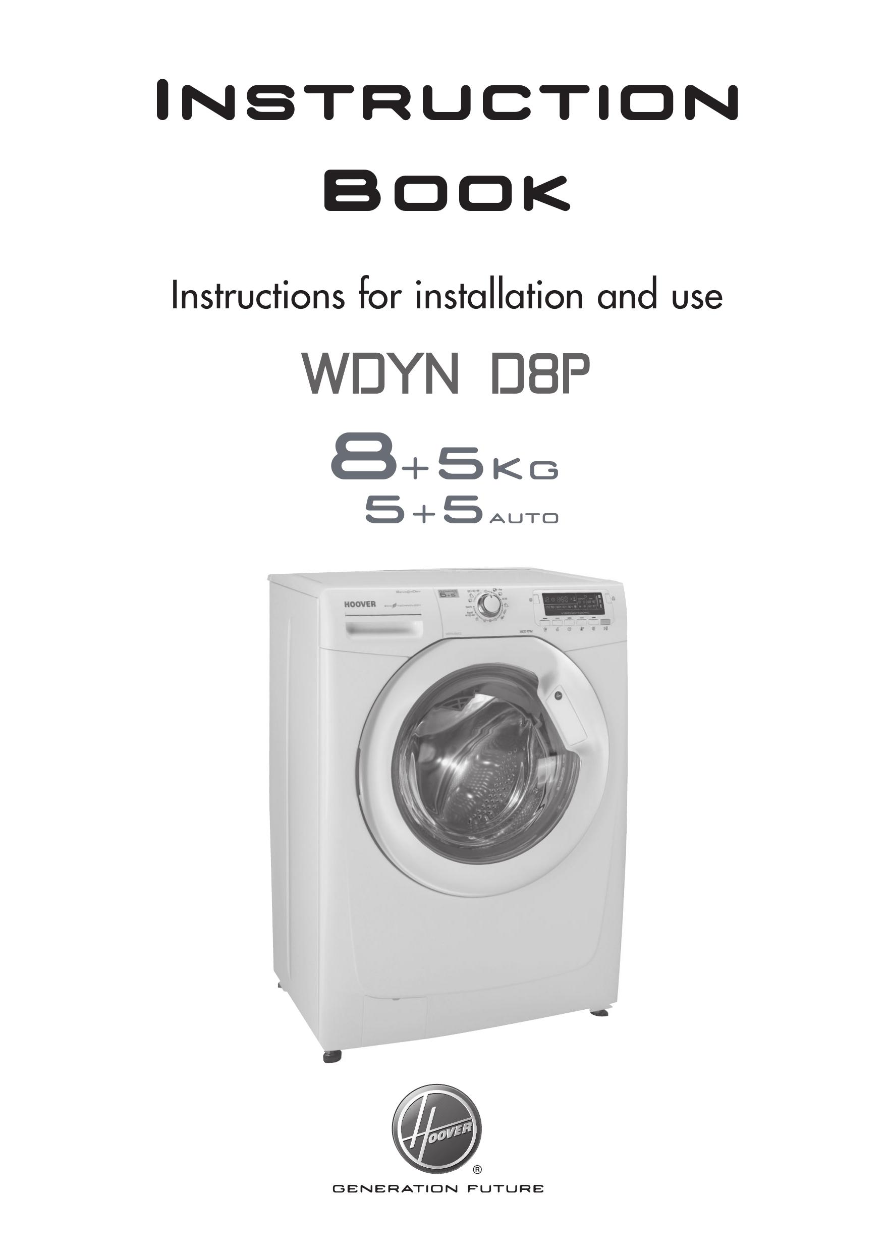 Hoover WDYN D8P Washer User Manual