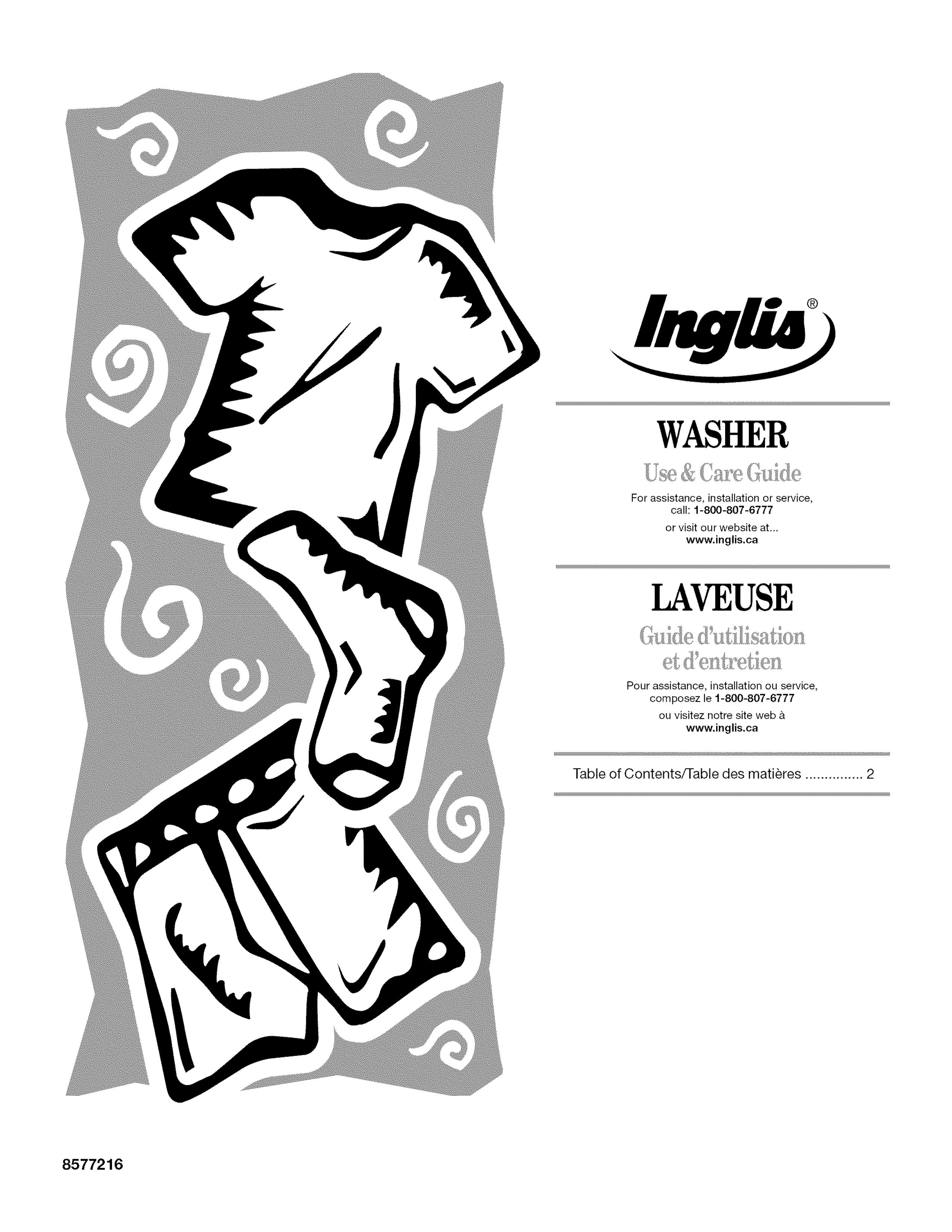 Inglis Home Appliances Washer Washer User Manual