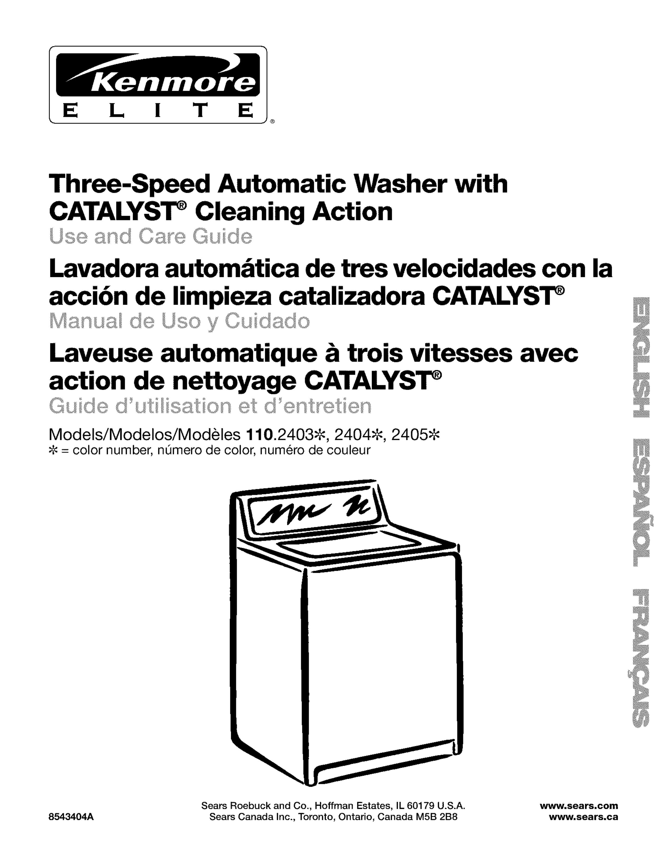 Kenmore 110.2405# Washer User Manual