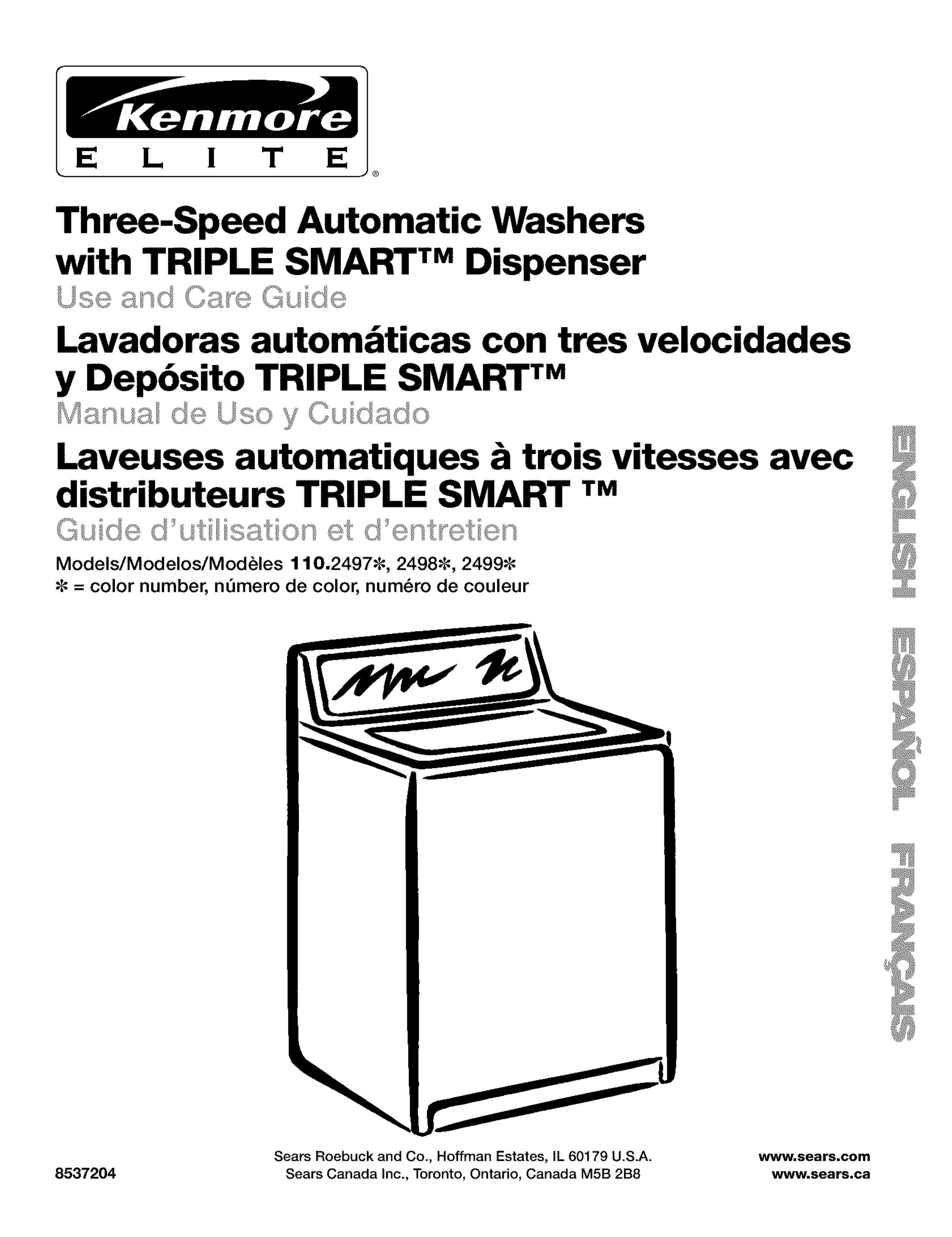 Kenmore 110.24975 Washer User Manual