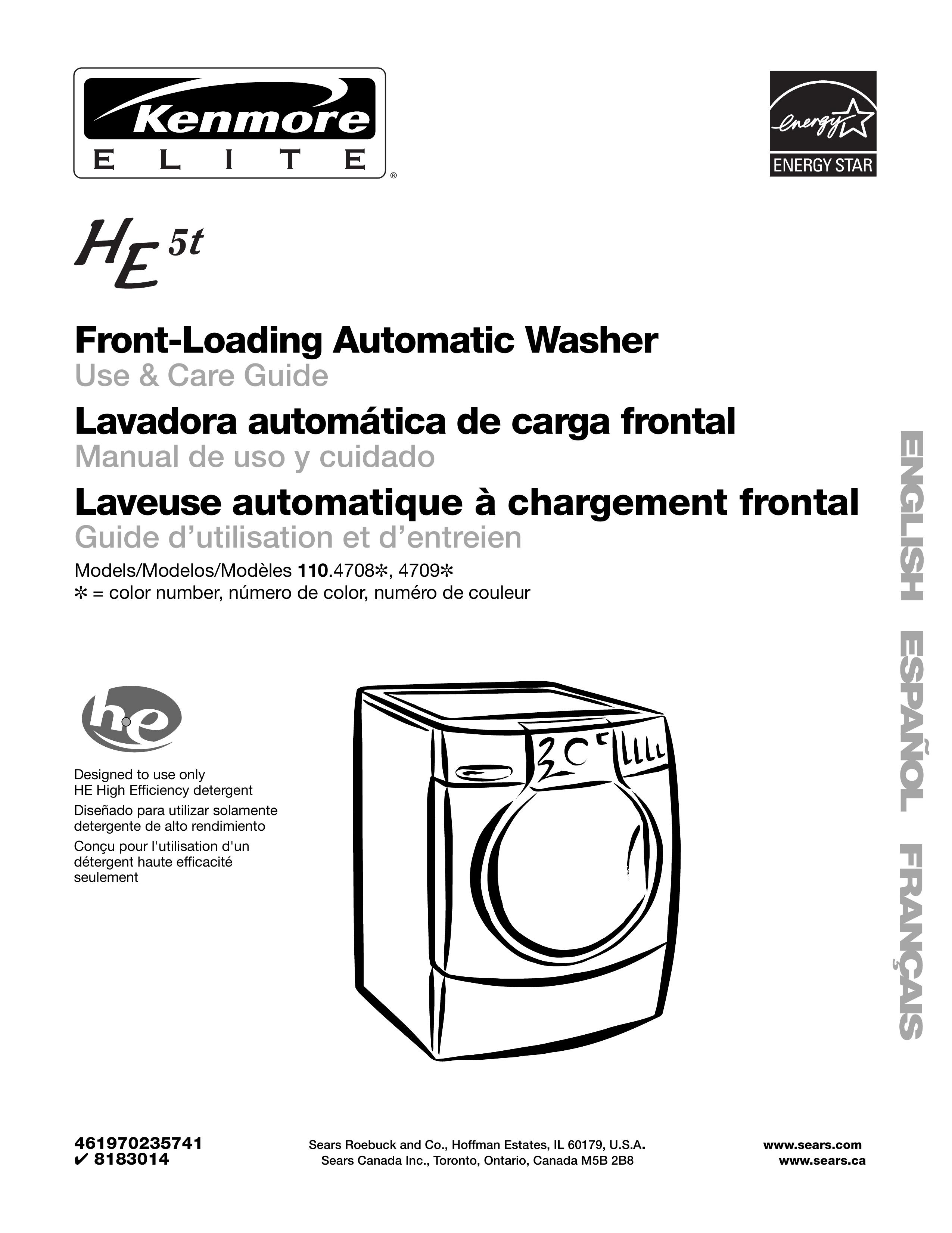 Kenmore 110.4708 Washer User Manual